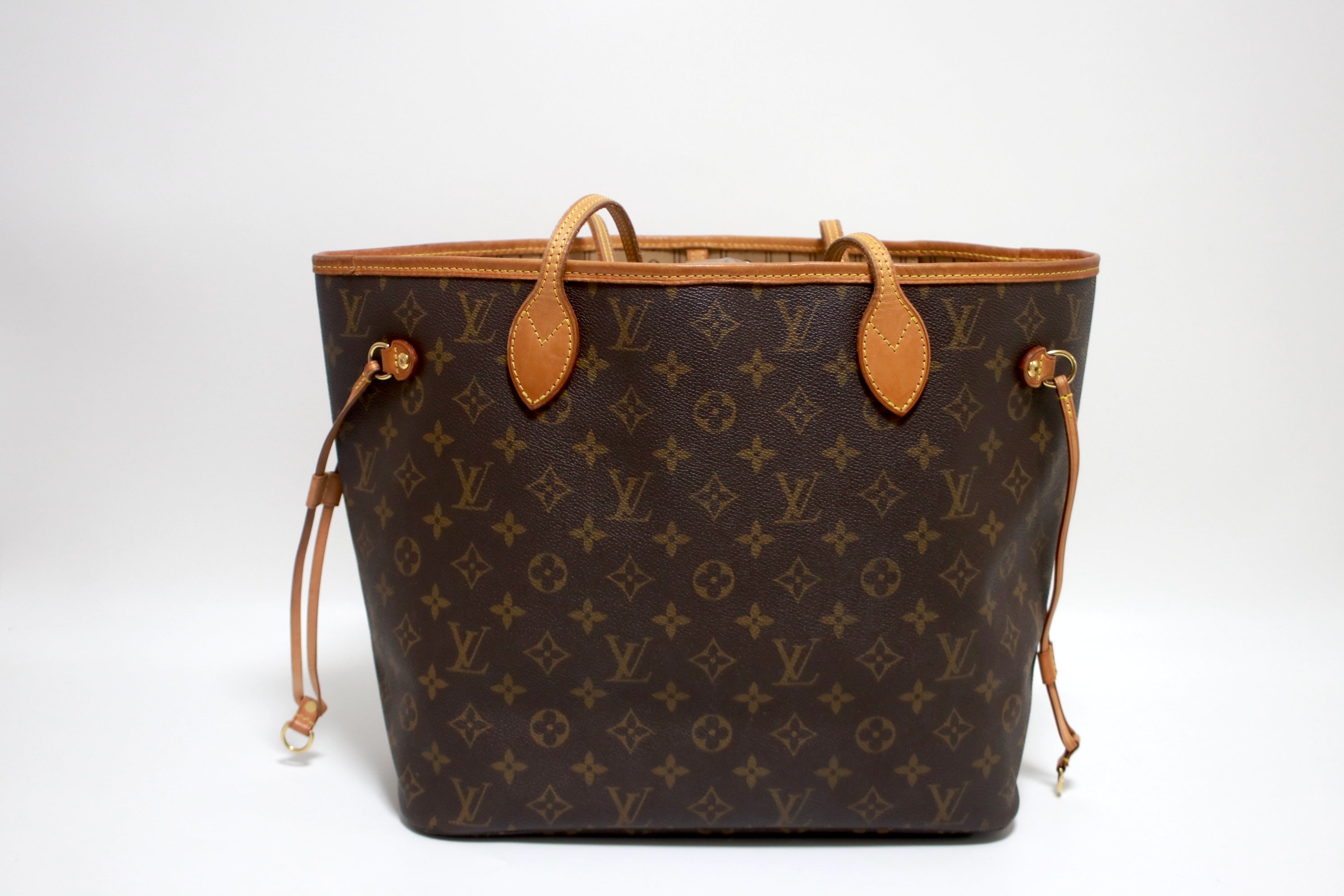 Louis Vuitton Neverfull MM Monogram Shoulder Tote Bag Used