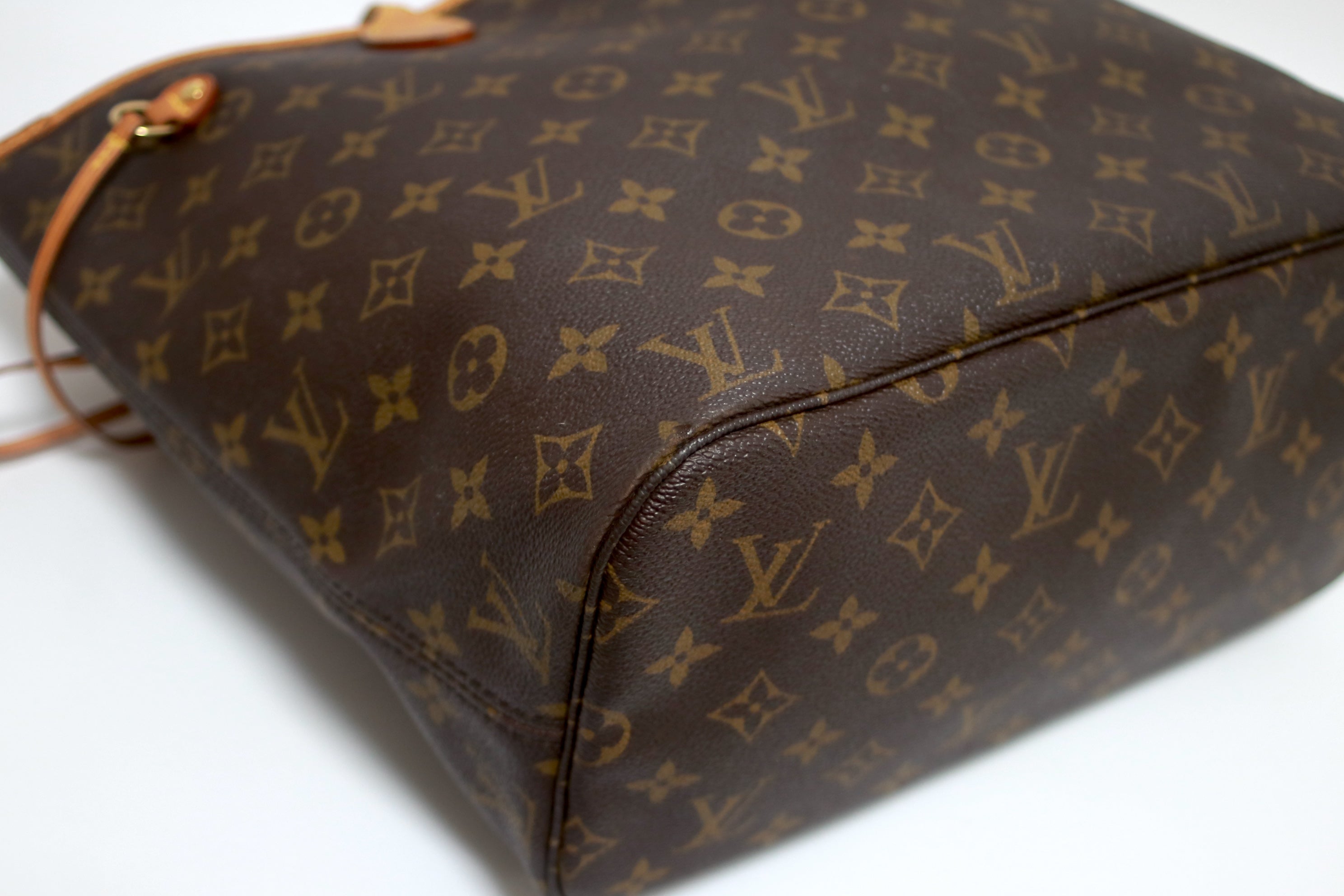 Louis Vuitton Neverfull MM Monogram Shoulder Tote Bag Used (8616)