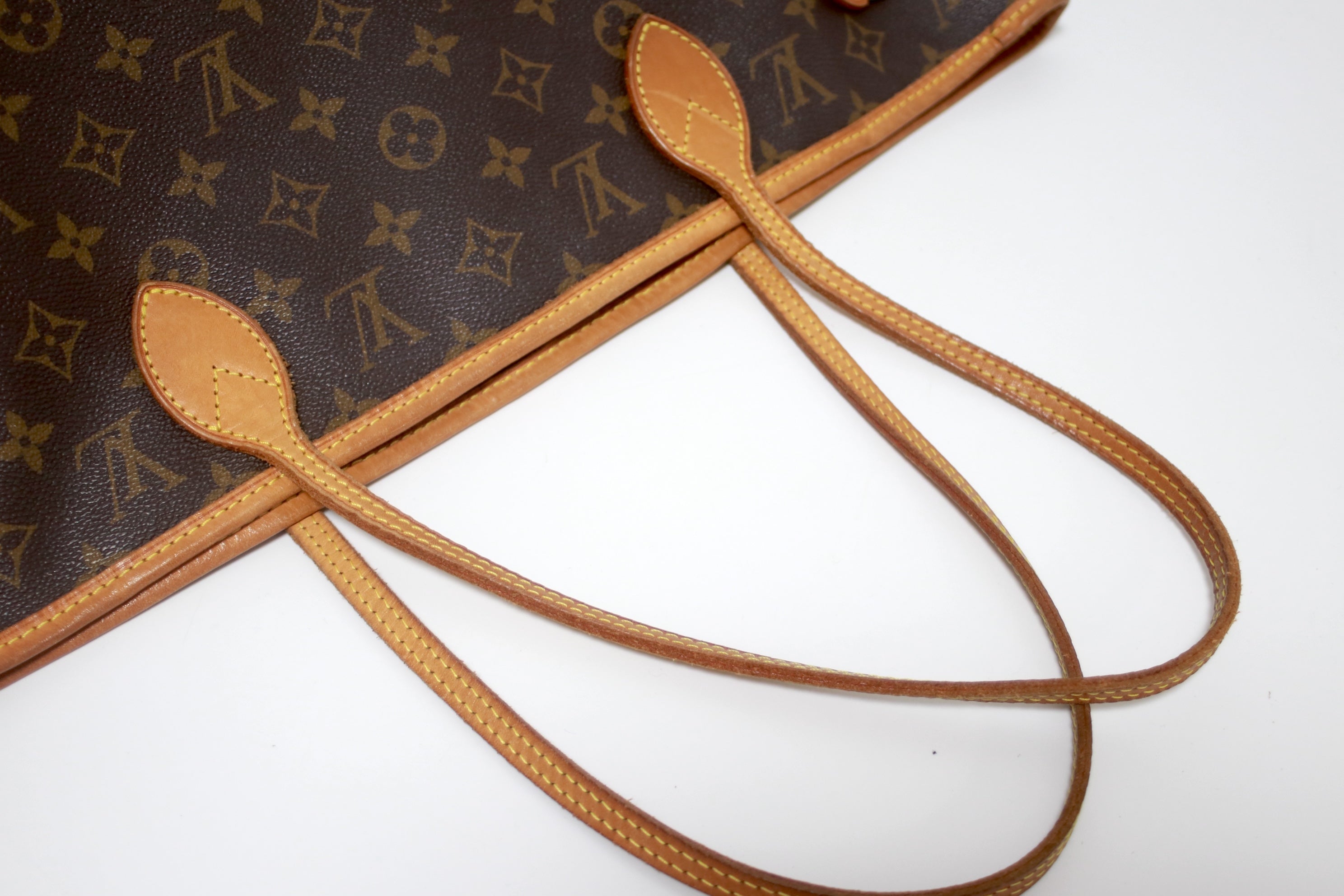 Louis Vuitton Neverfull MM Monogram Shoulder Tote Bag Used (8616)