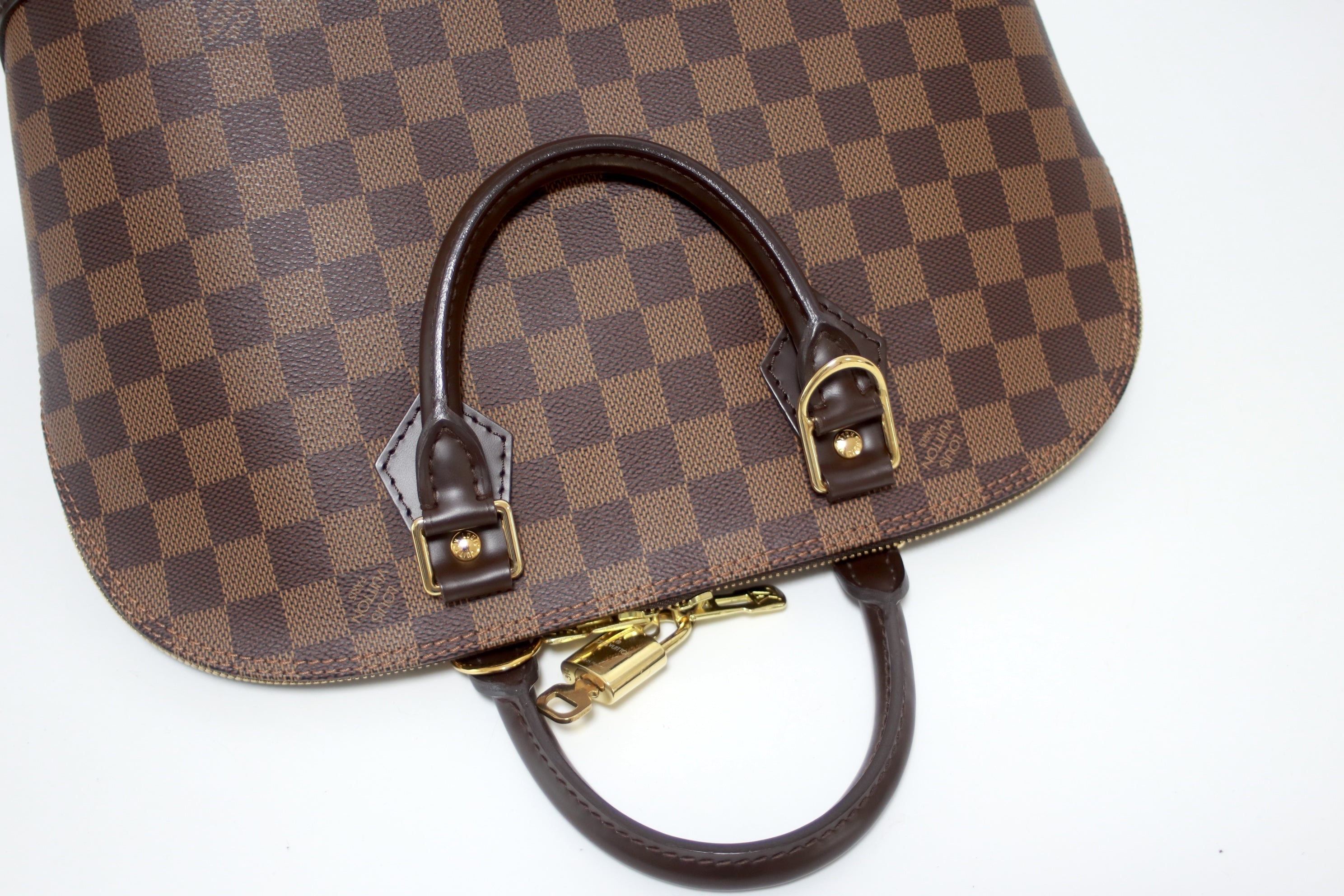 Louis Vuitton Alma PM Damier Ebene Handbag Used (8651)