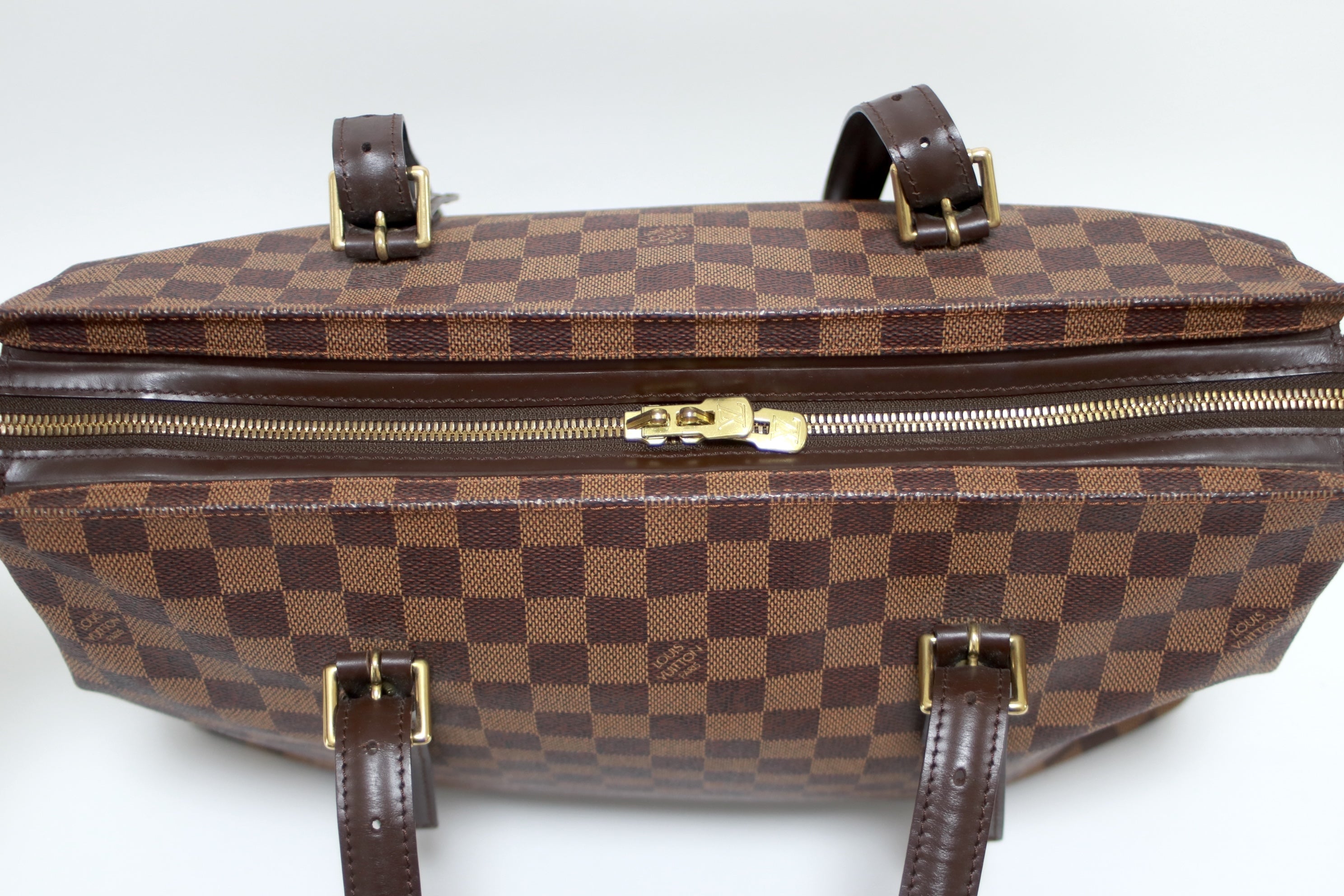 Louis Vuitton Chelsea Damier Ebene Shoulder Tote Bag Used (8611)