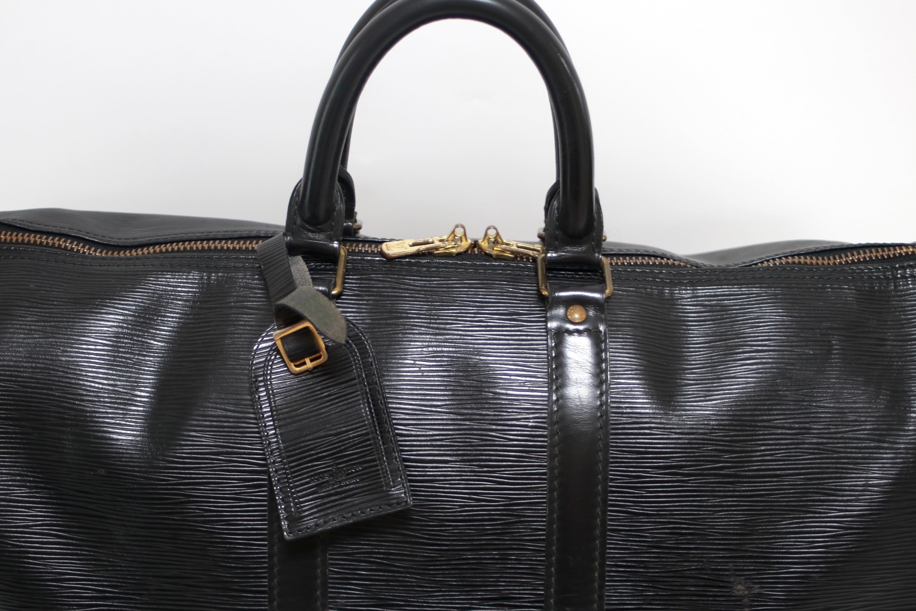 Louis Vuitton Keepall 45 Epi Black Used (8786)