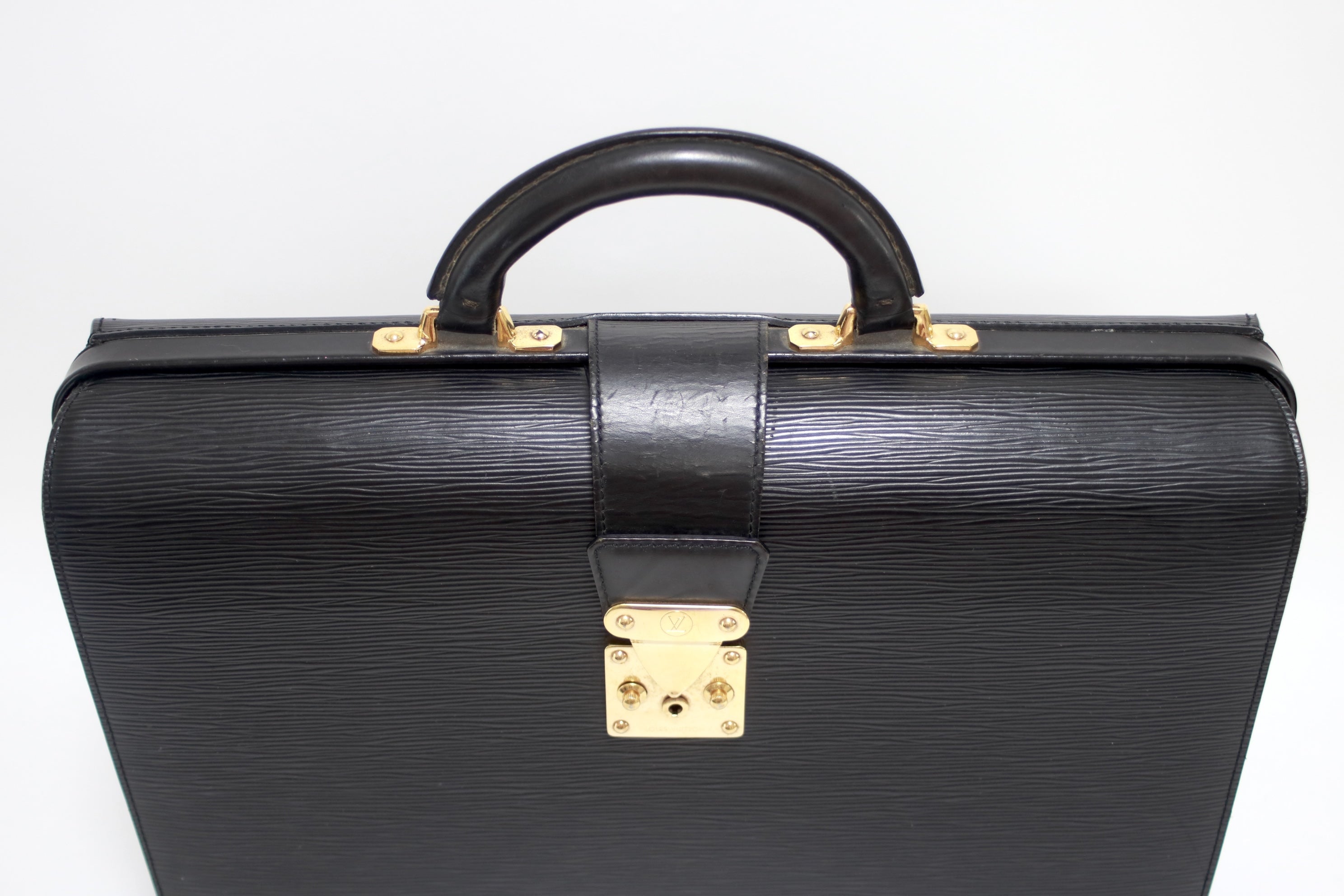 Louis Vuitton Briefcase Epi Black Used (8778)