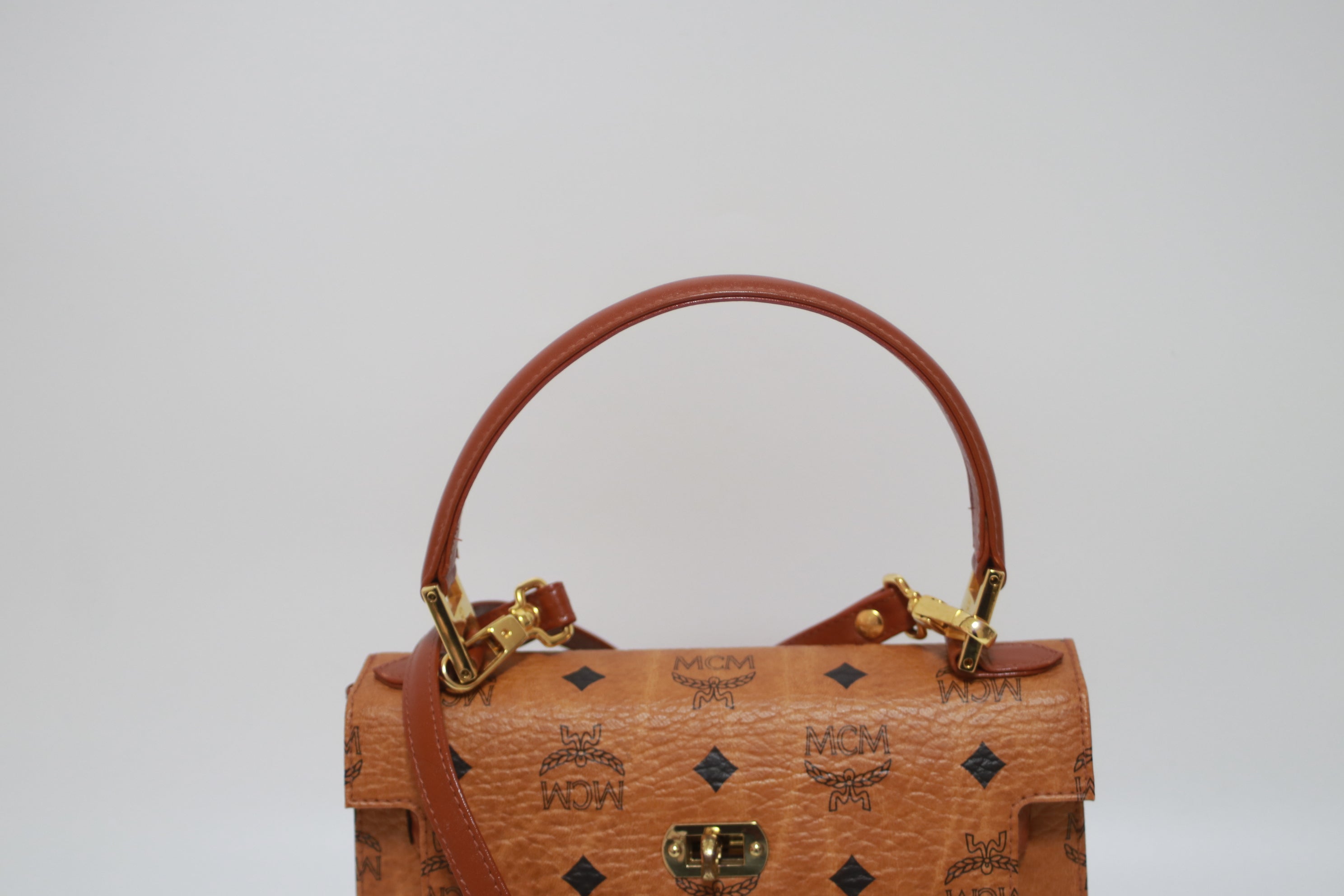 MCM Two Way Top Handle Bag Used