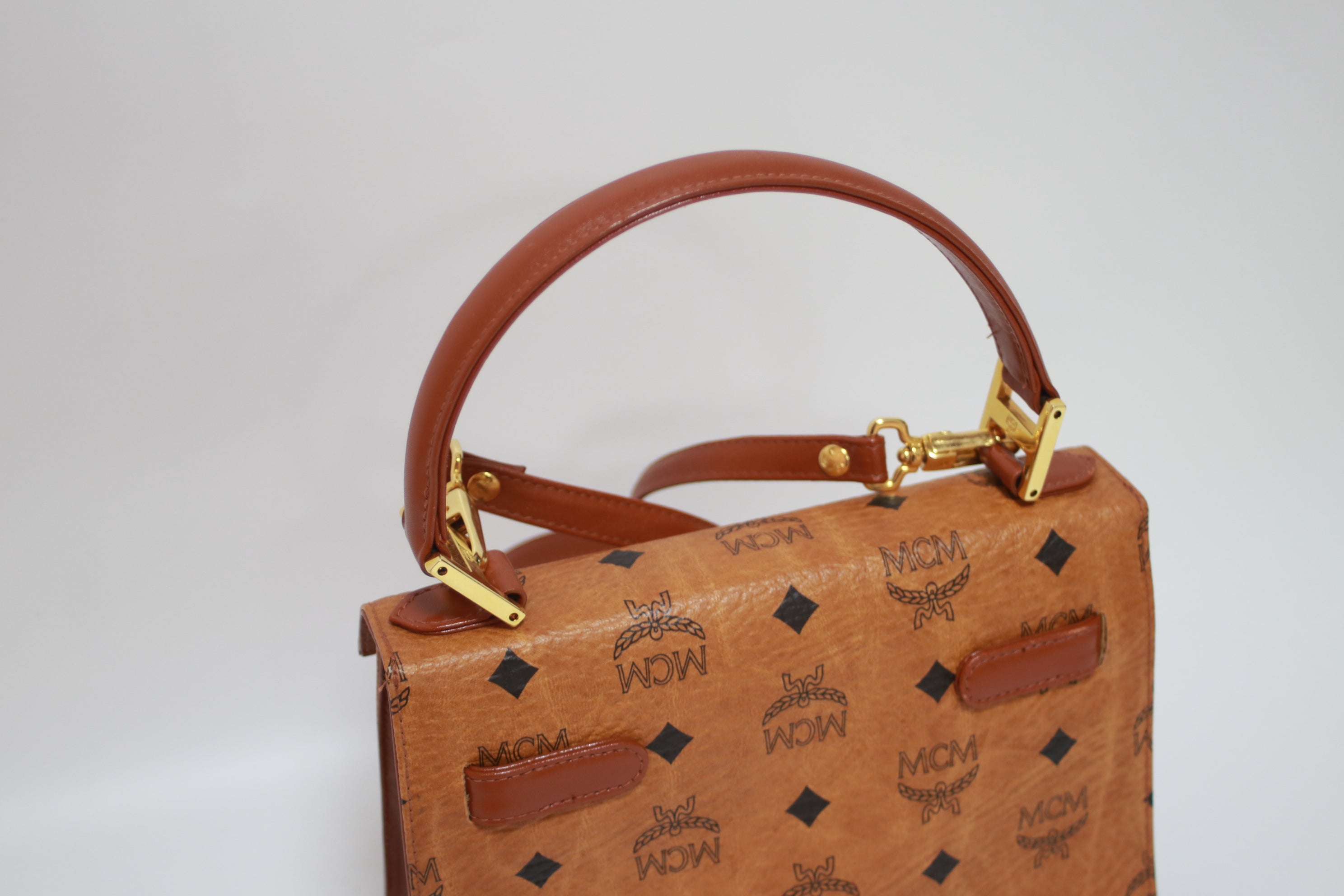 MCM Two Way Top Handle Bag Used