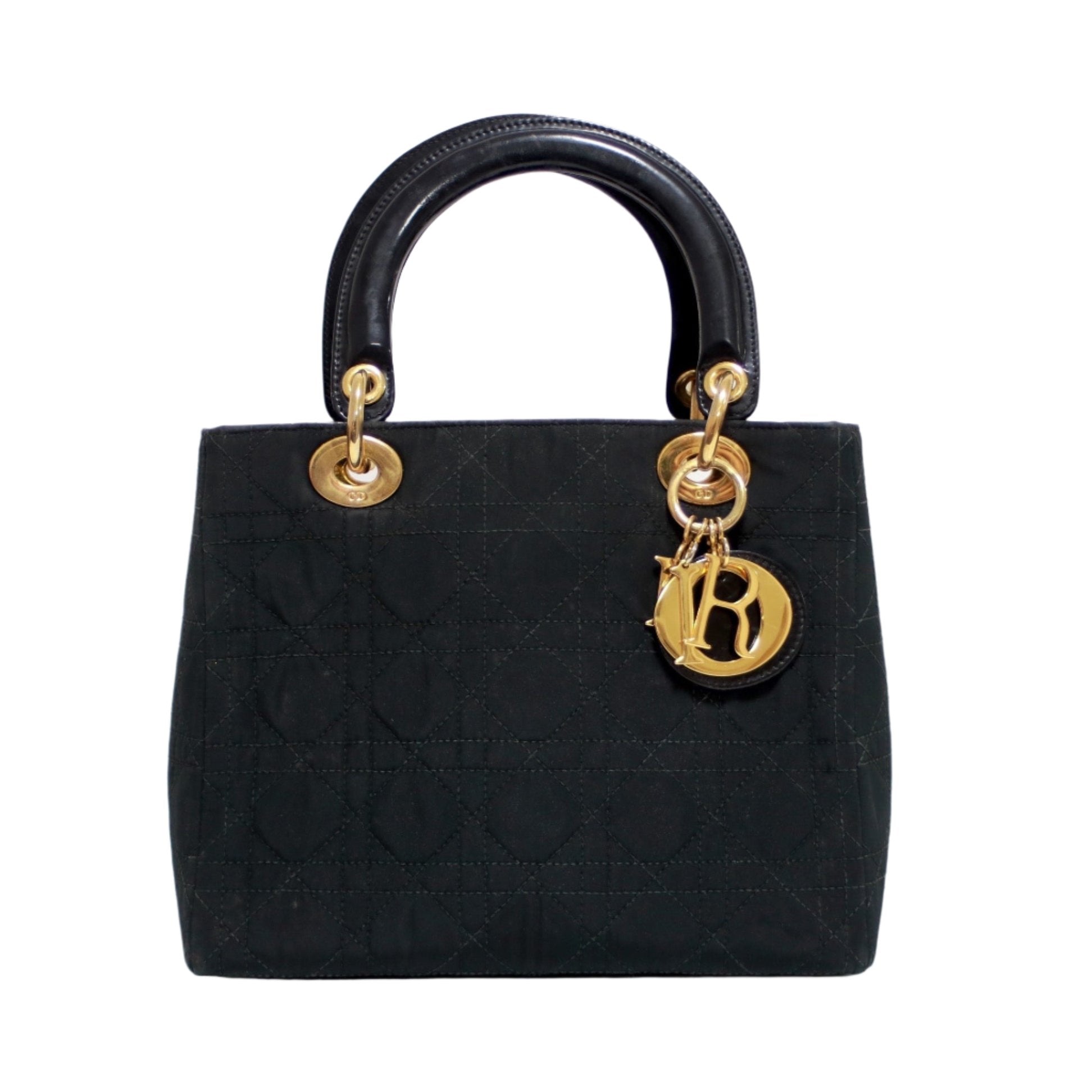 Lady Dior Cannage Quilted/Black Handbag Used