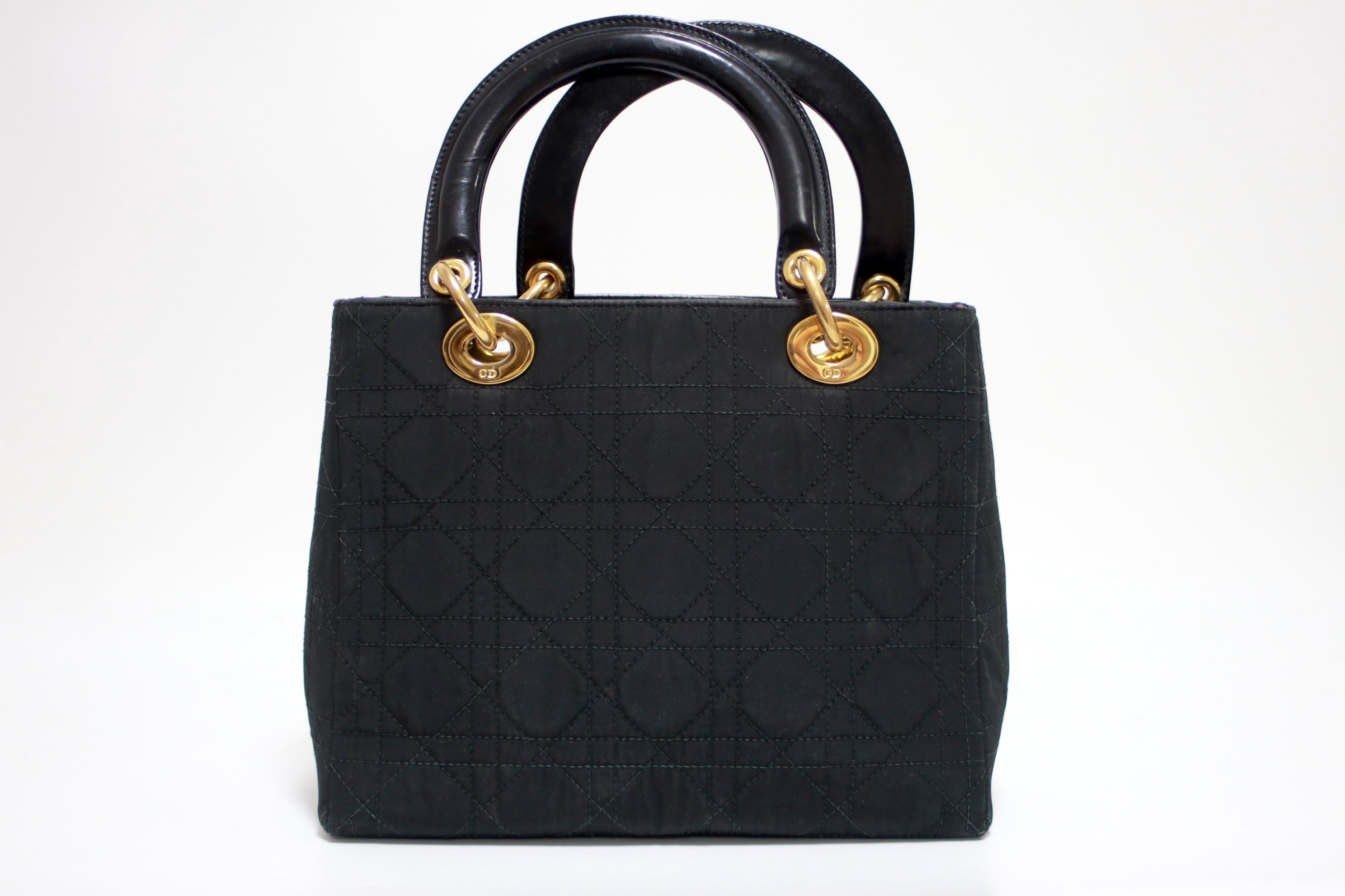 Lady Dior Cannage Quilted/Black Handbag Used (7059)
