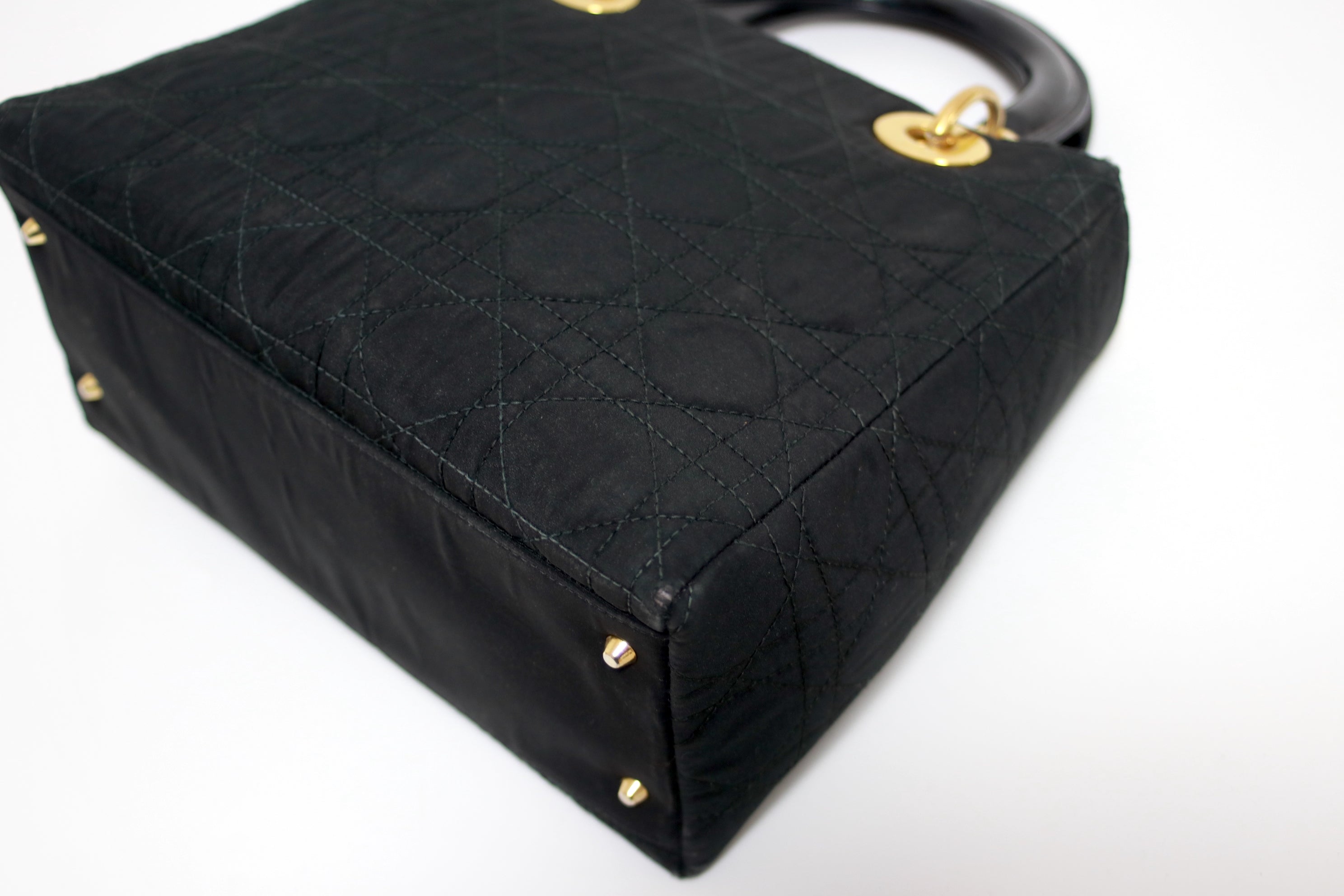 Lady Dior Cannage Quilted/Black Handbag Used (7059)