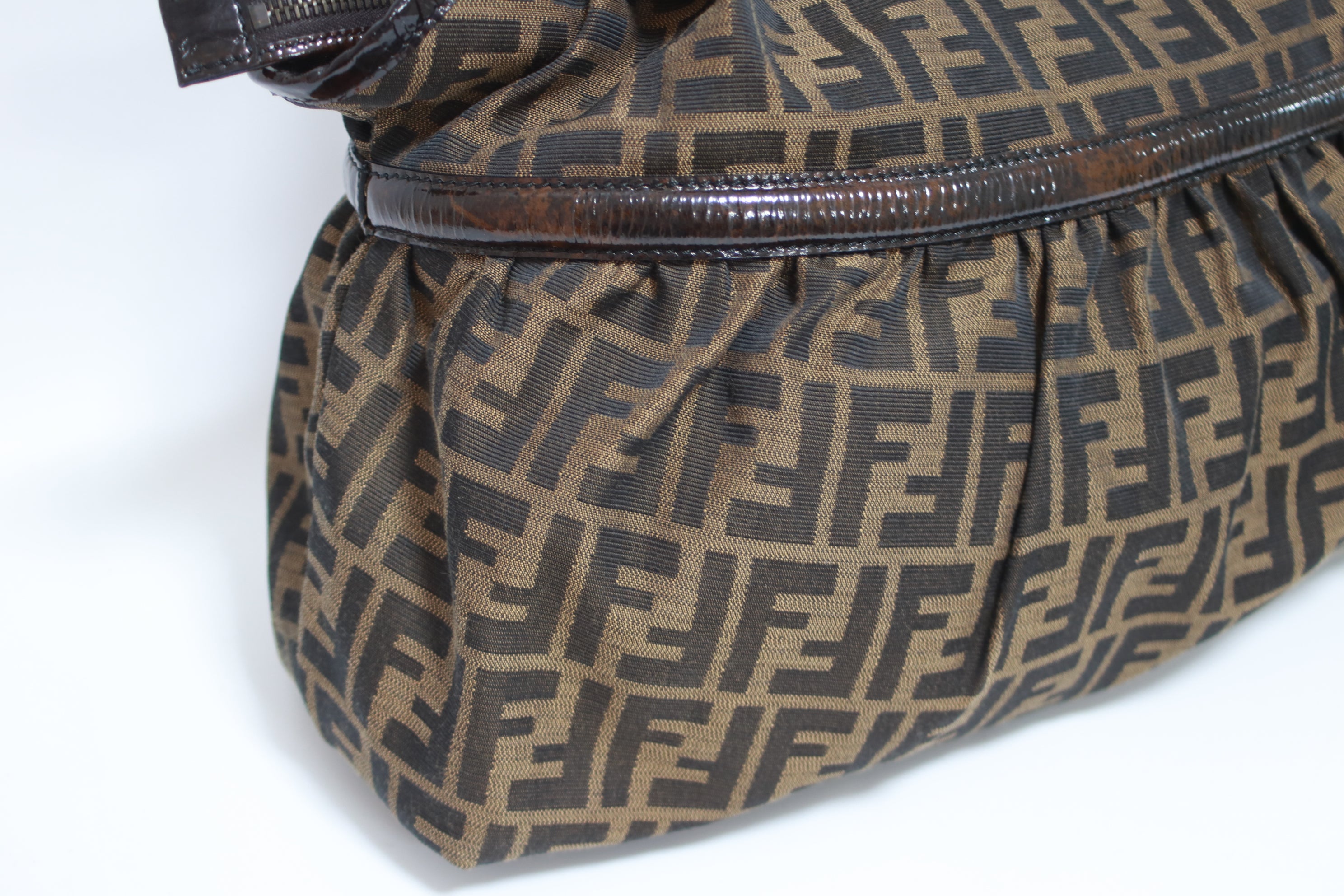 Fendi Zucca Shoulder Bag Used (7578)