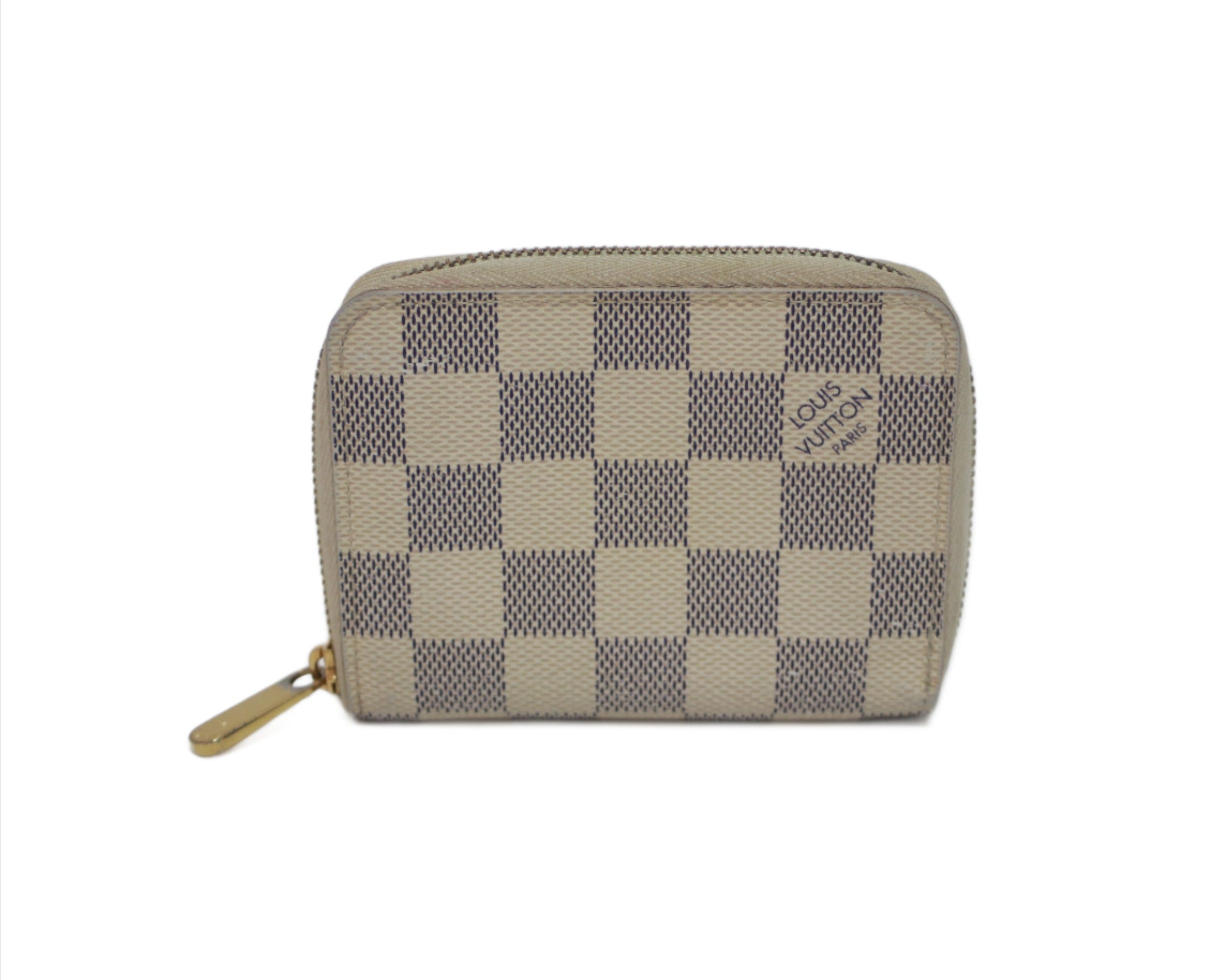 LV Zippy Compact Wallet Damier Azur Used (7594)