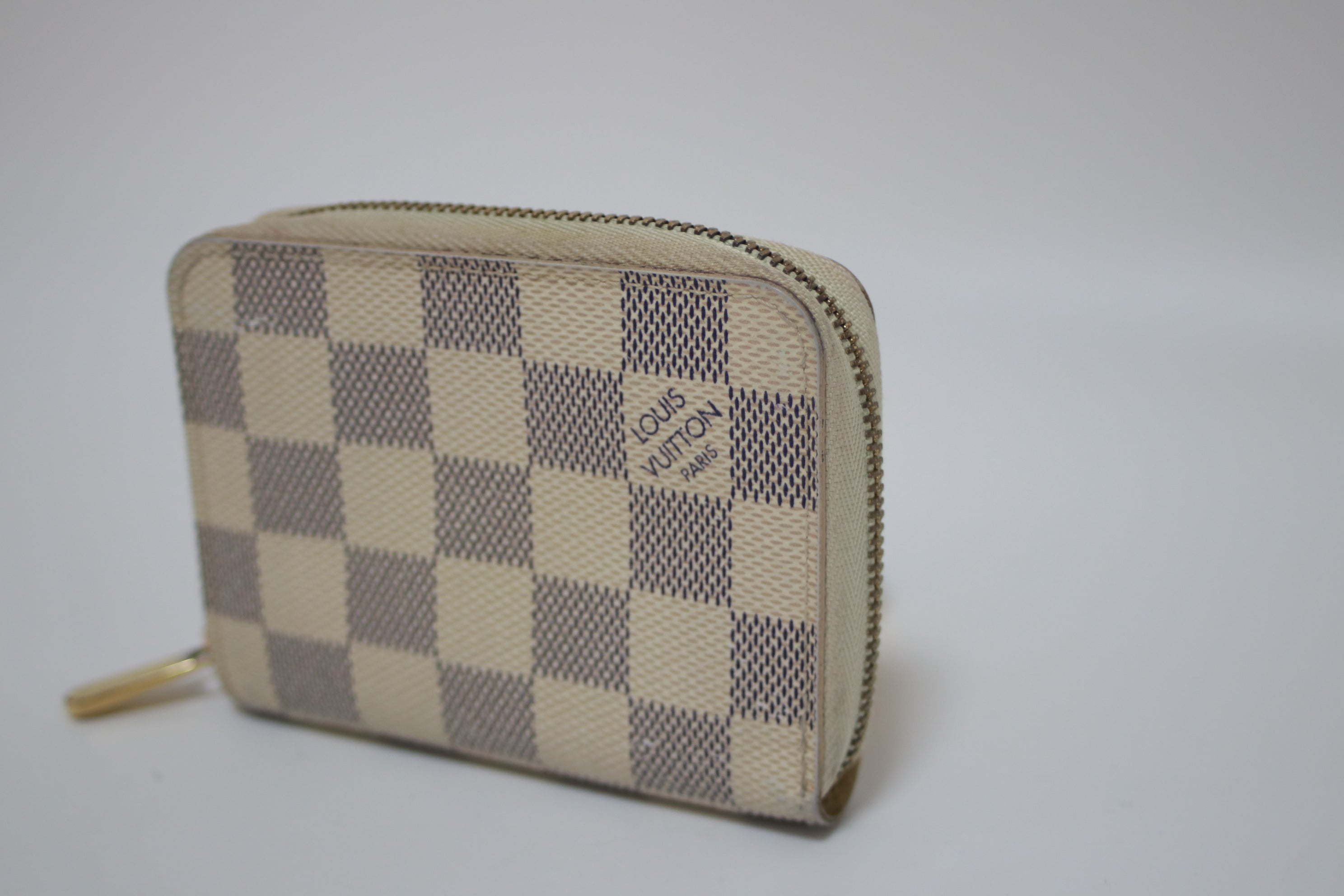 LV Zippy Compact Wallet Damier Azur Used