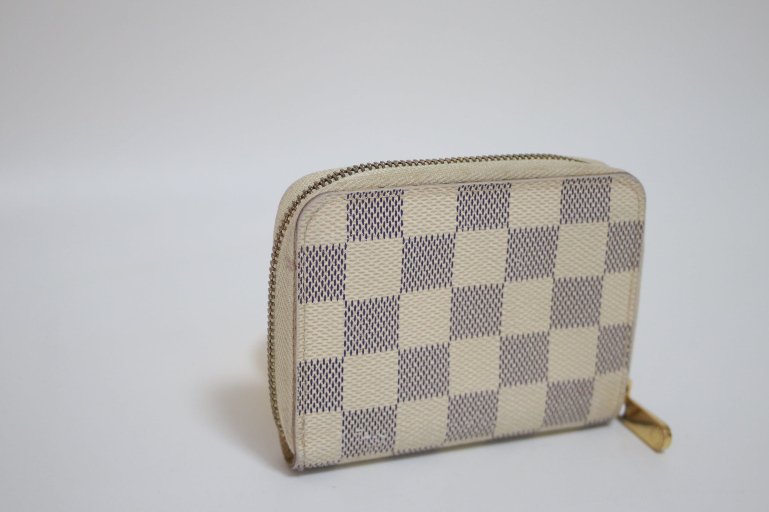 LV Zippy Compact Wallet Damier Azur Used