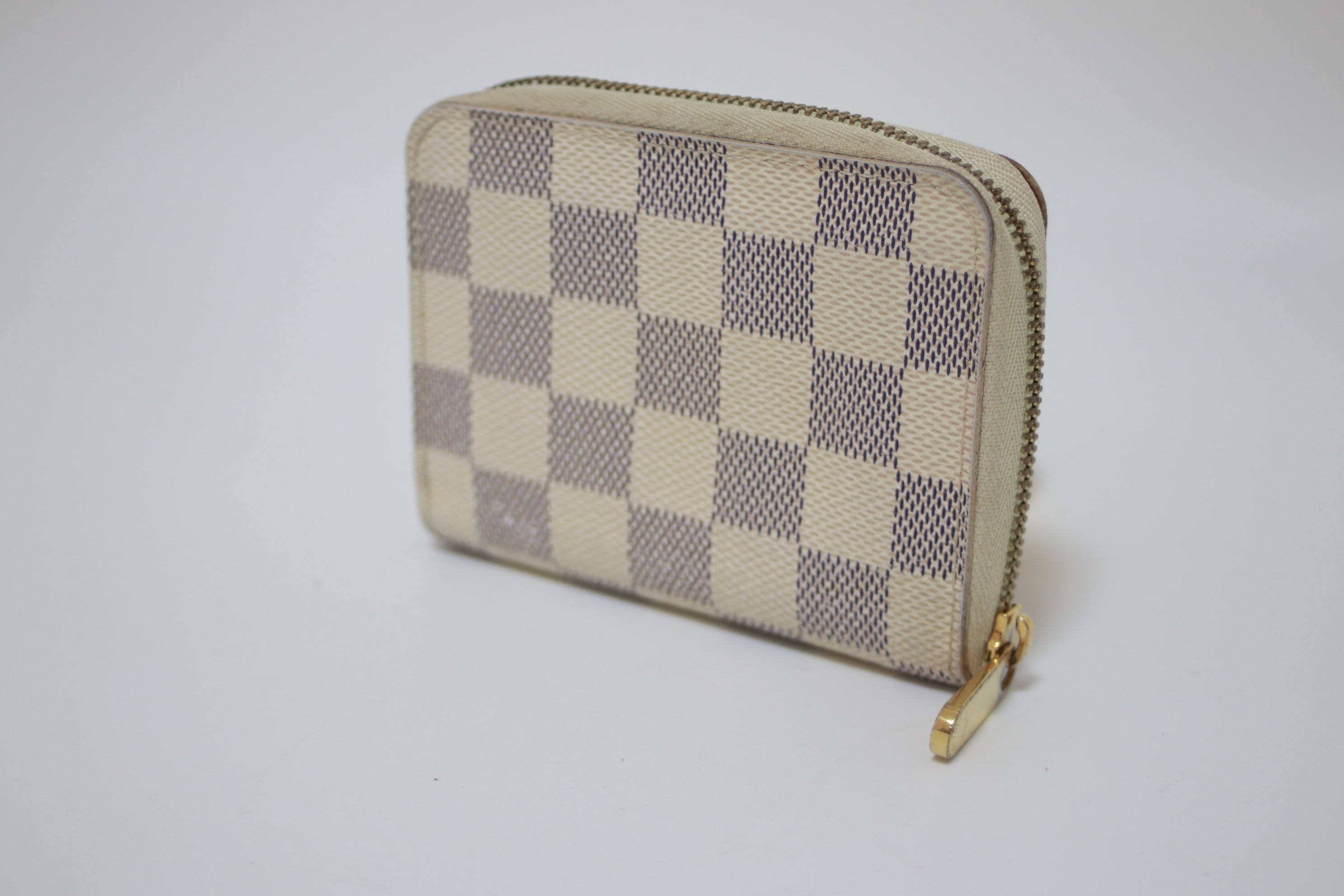 LV Zippy Compact Wallet Damier Azur Used (7594)