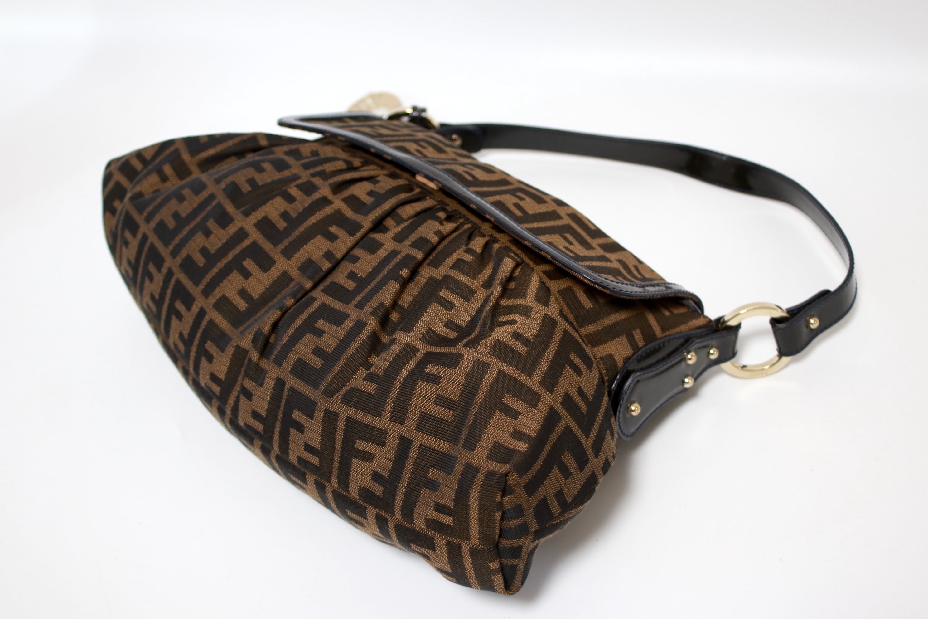 Fendi Zucca Shoulder Bag Used (7658)