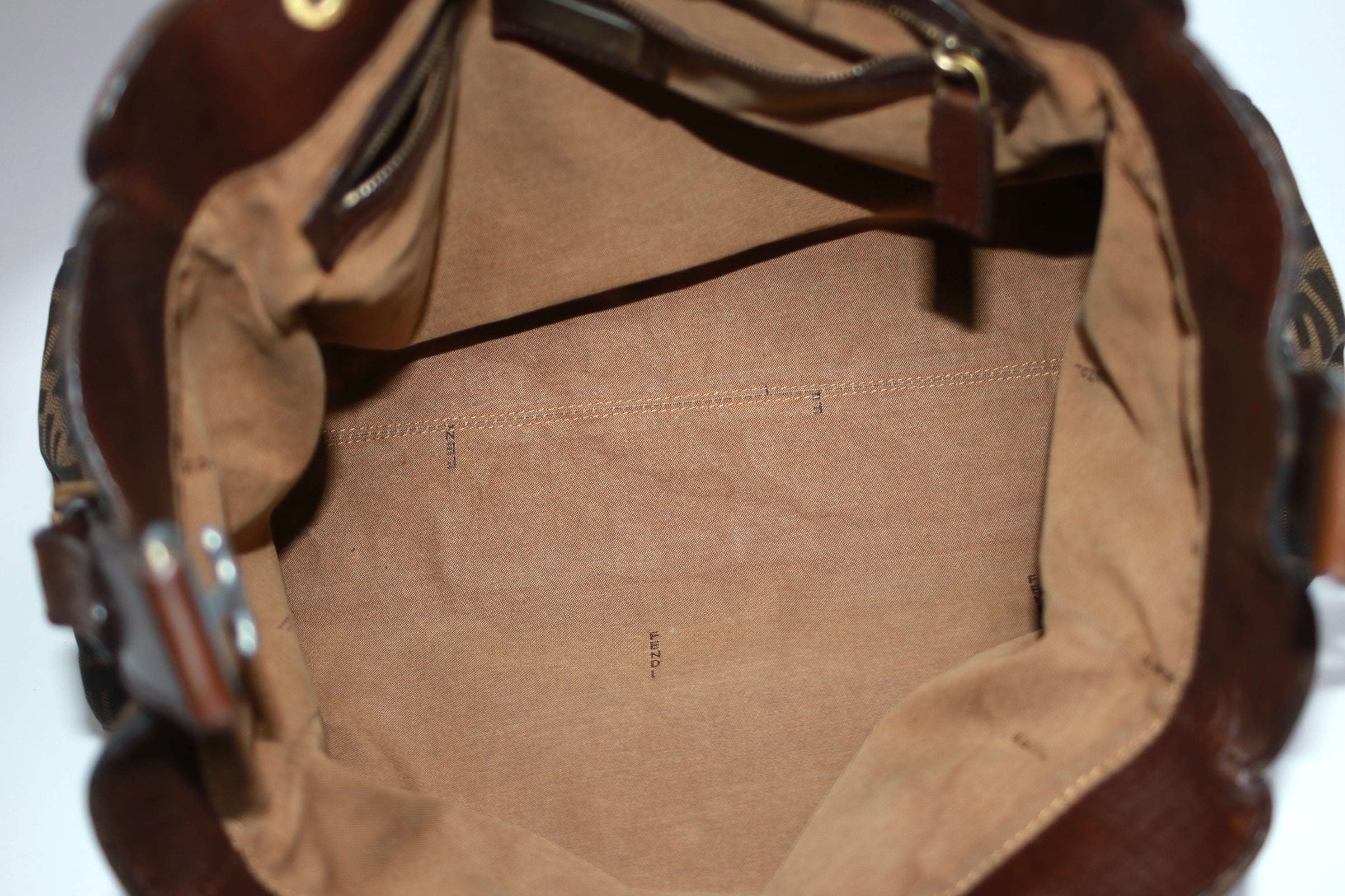 Fendi De Jour Zucca Shoulder Bag Used (7447)