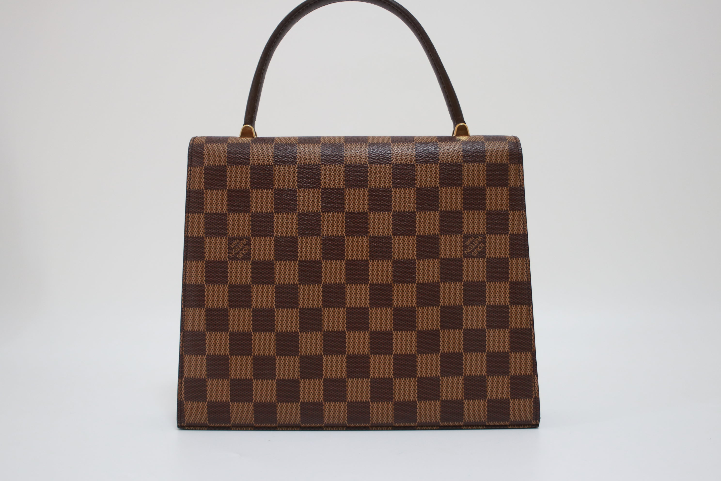 Louis Vuitton Malesherbes Damier Ebene Handbag Used (7712)