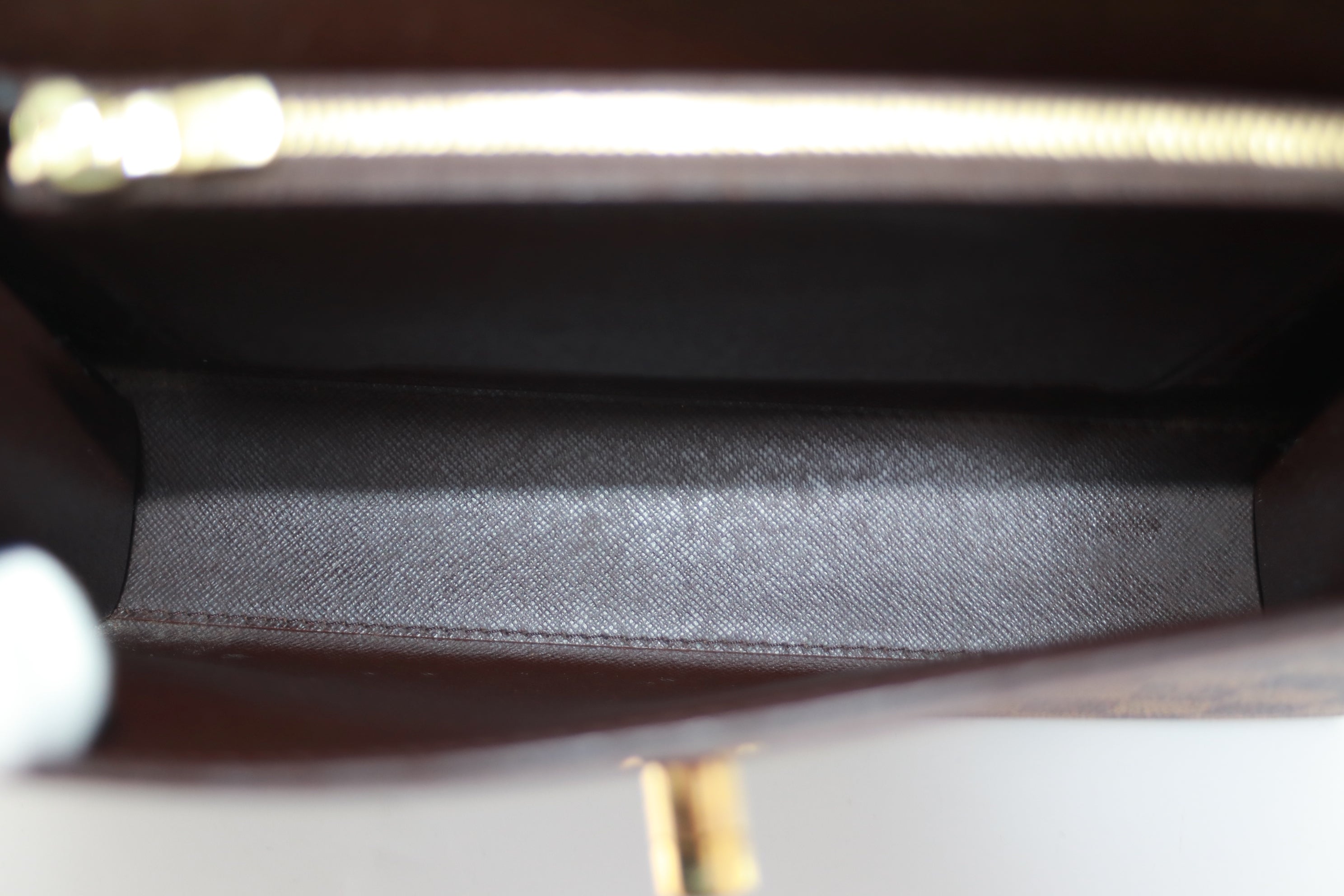 Louis Vuitton Malesherbes Damier Ebene Handbag Used (7712)