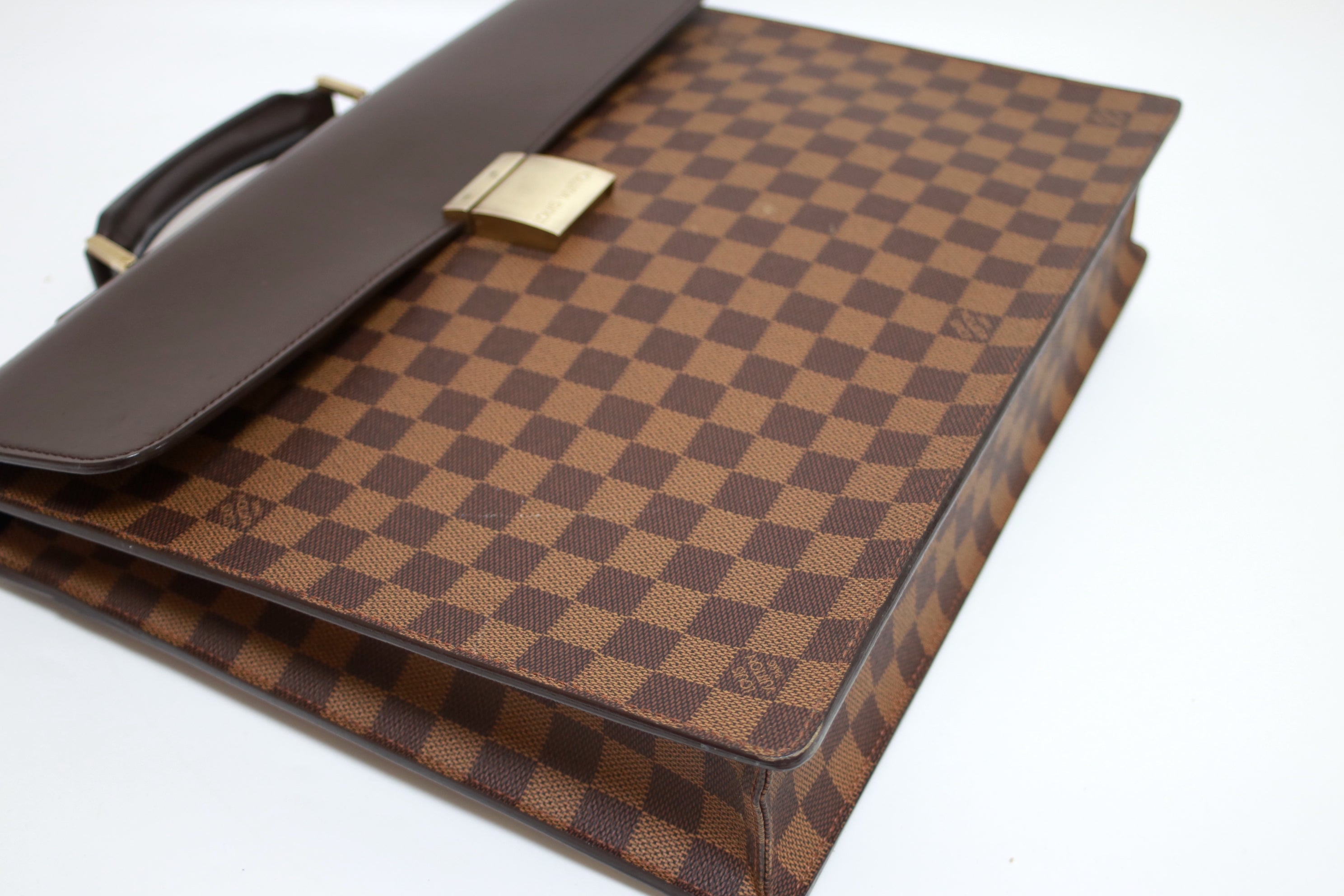 Louis Vuitton Altona Damier Ebene Briefcase Used  (7723)