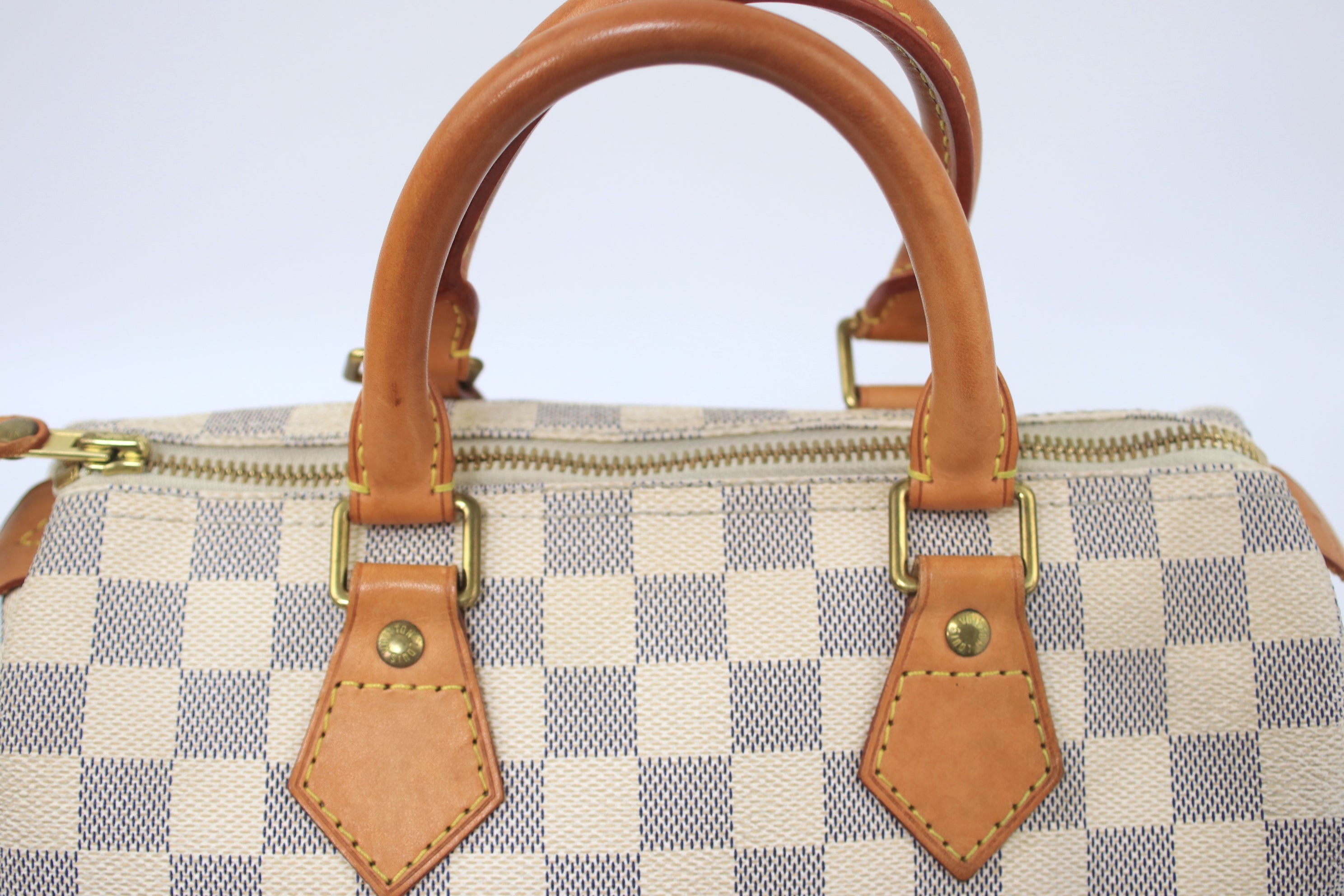Louis Vuitton Damier Azur Speedy 25 - Brown Handle Bags, Handbags -  LOU795963