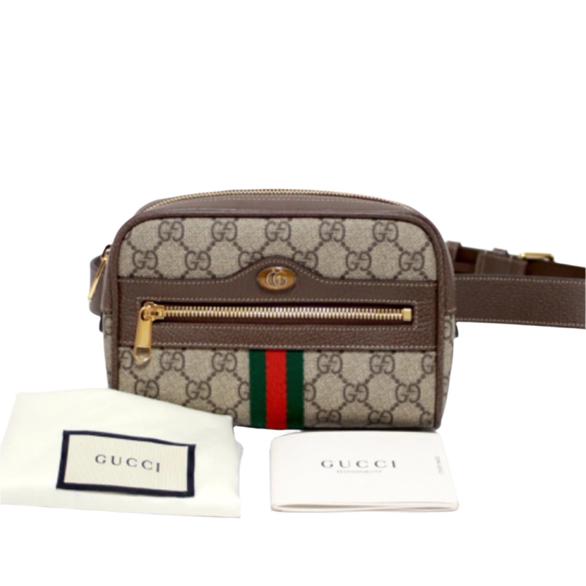 Gucci Ophidia Web Belt Bag Small Used