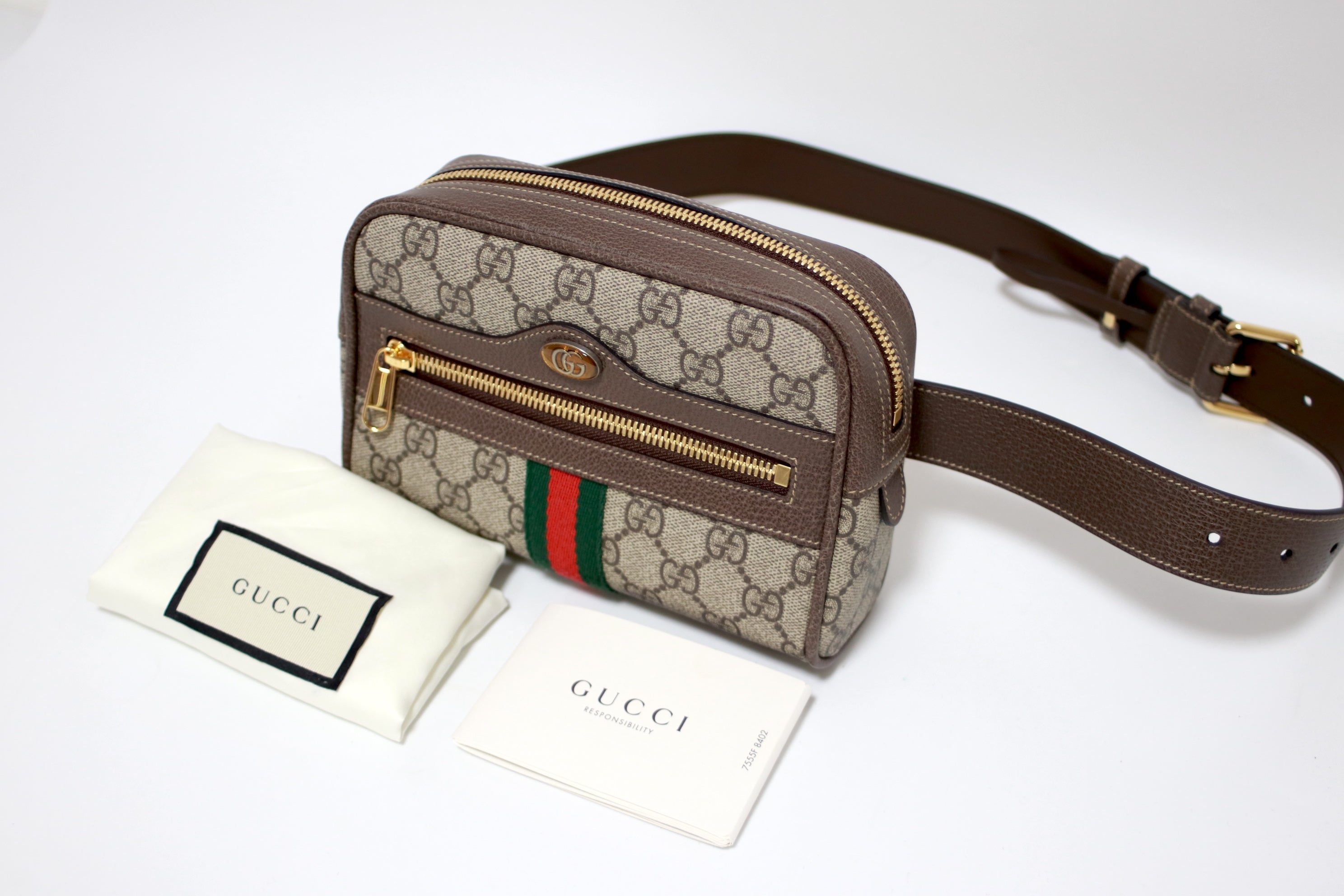 Gucci Ophidia Web Belt Bag Small Used