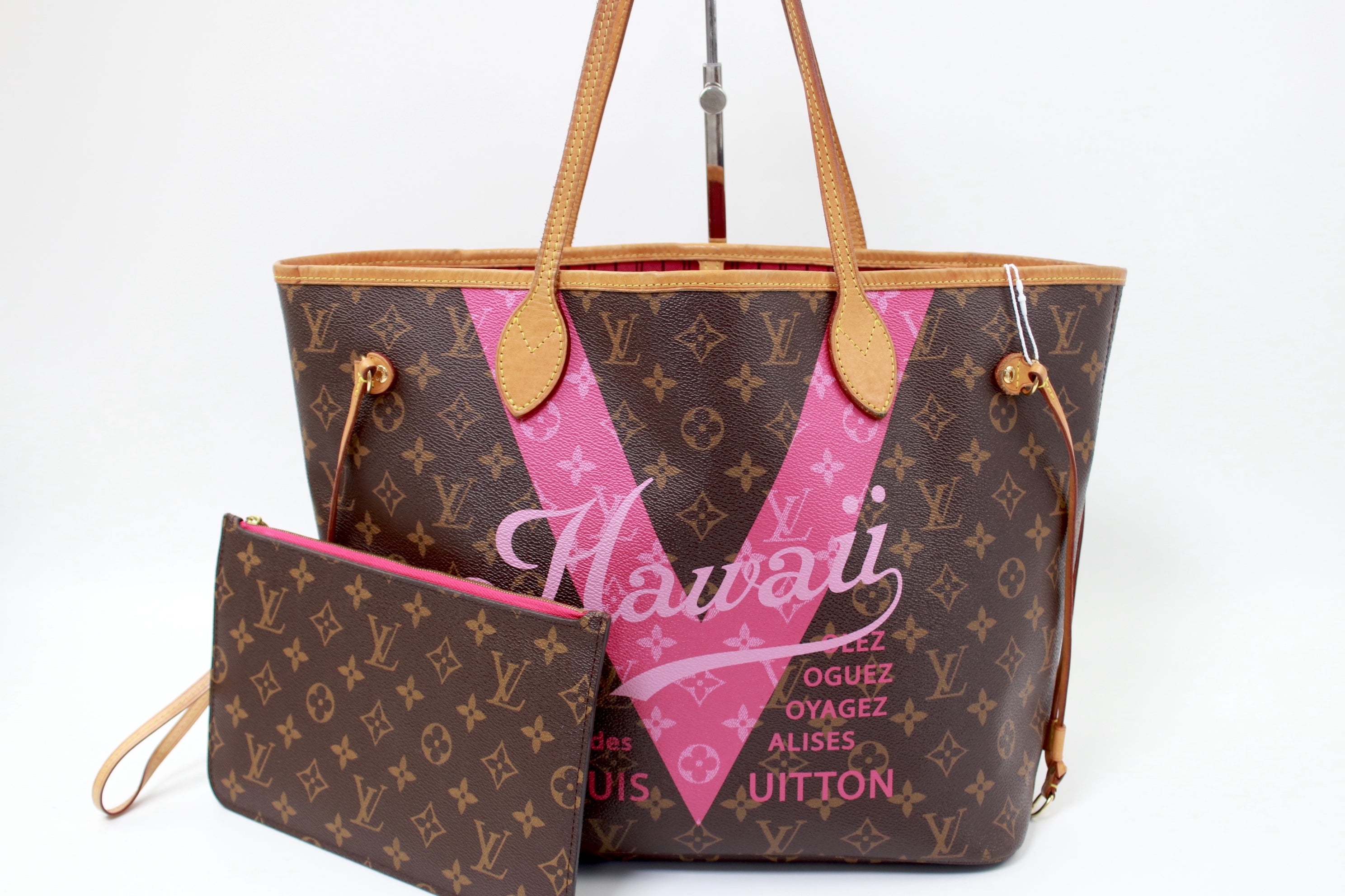 Louis Vuitton Neverfull MM Summer Trunk Hawaii Limited Edition Used (6042)
