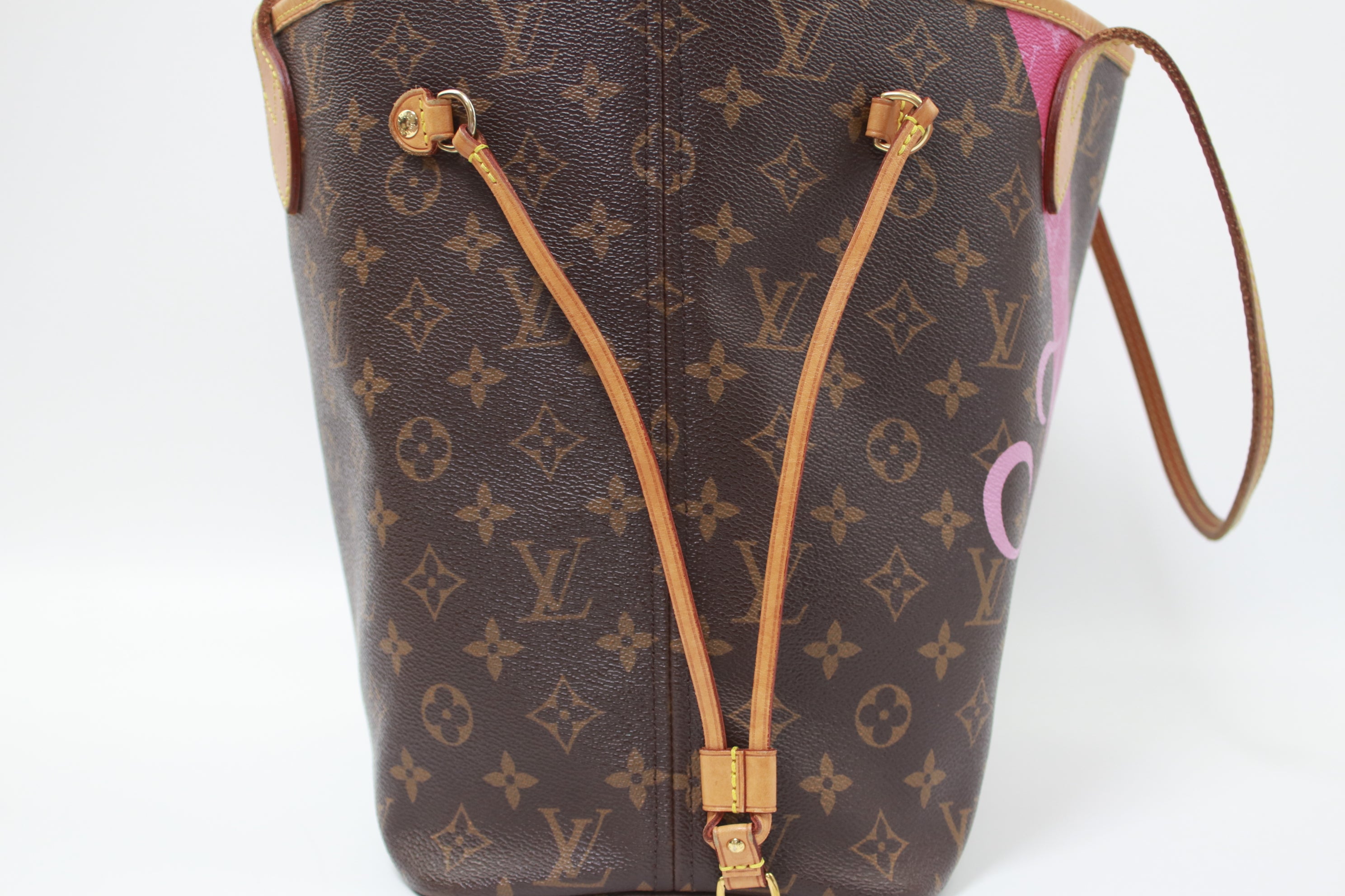 Louis Vuitton Neverfull MM Limited Edition V Hawaii Tote Bag Used (6204)