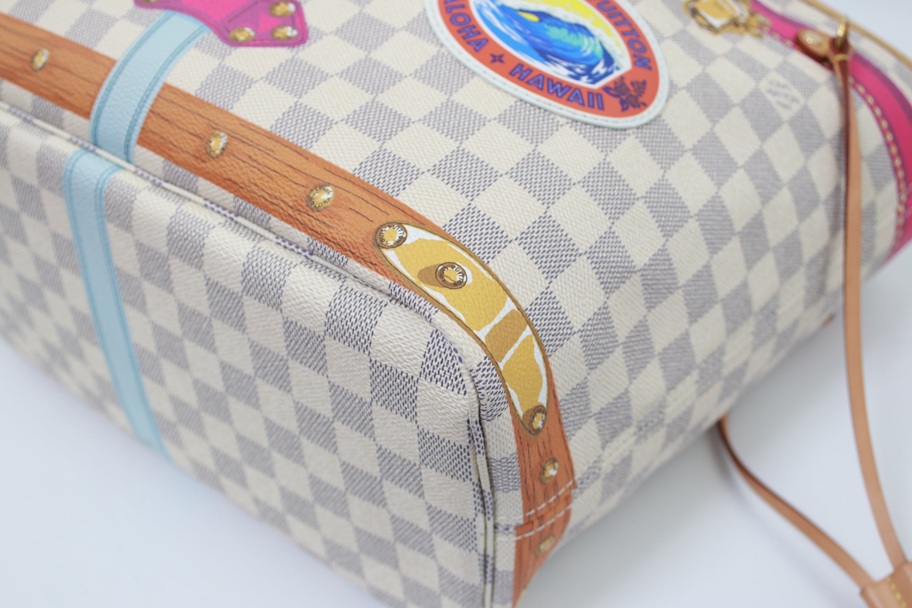Louis Vuitton Neverfull MM Summer Trunk Hawaii Limited Edition Used (6