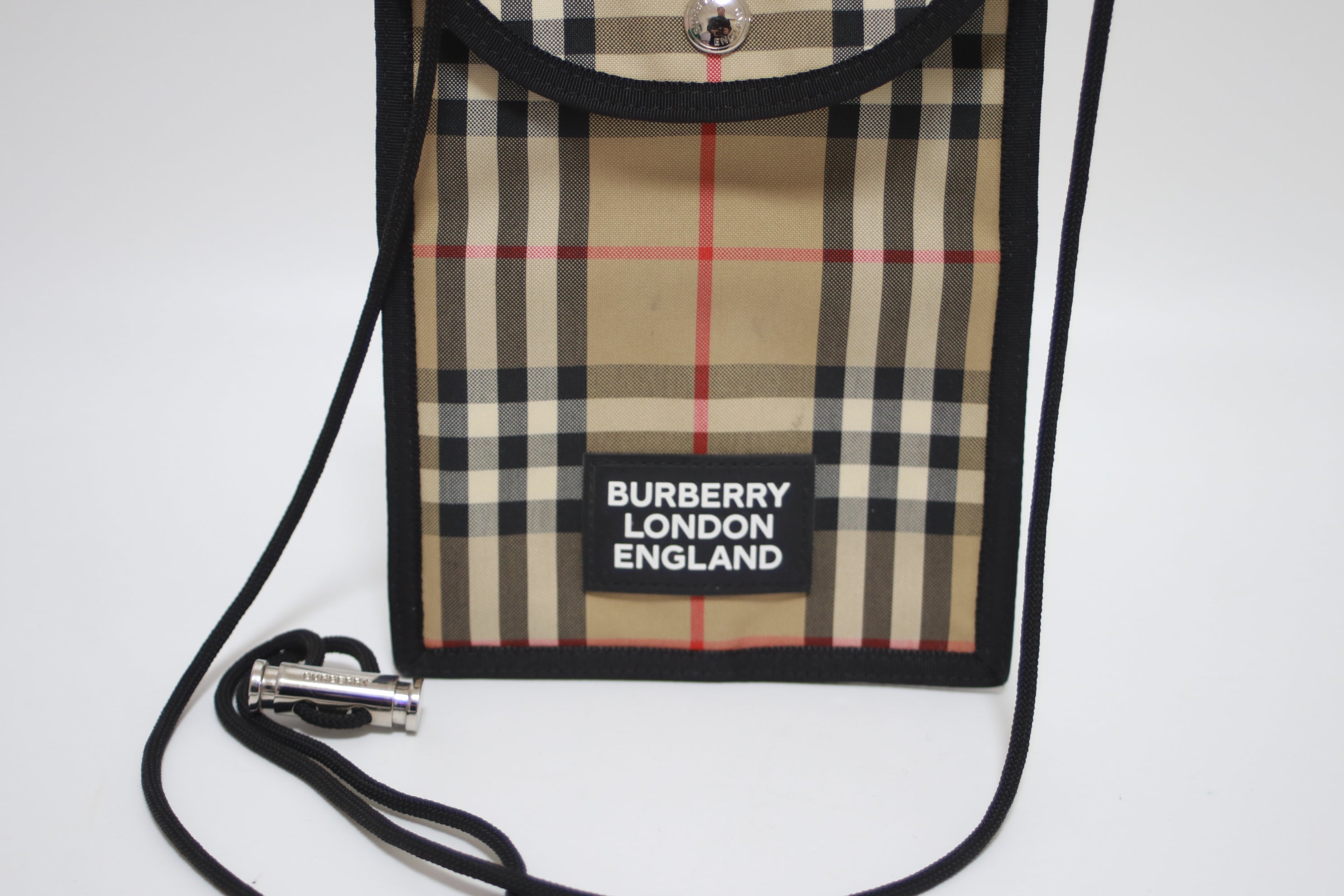 Burberry Nylon Crossbody Phone Case Used (7385)