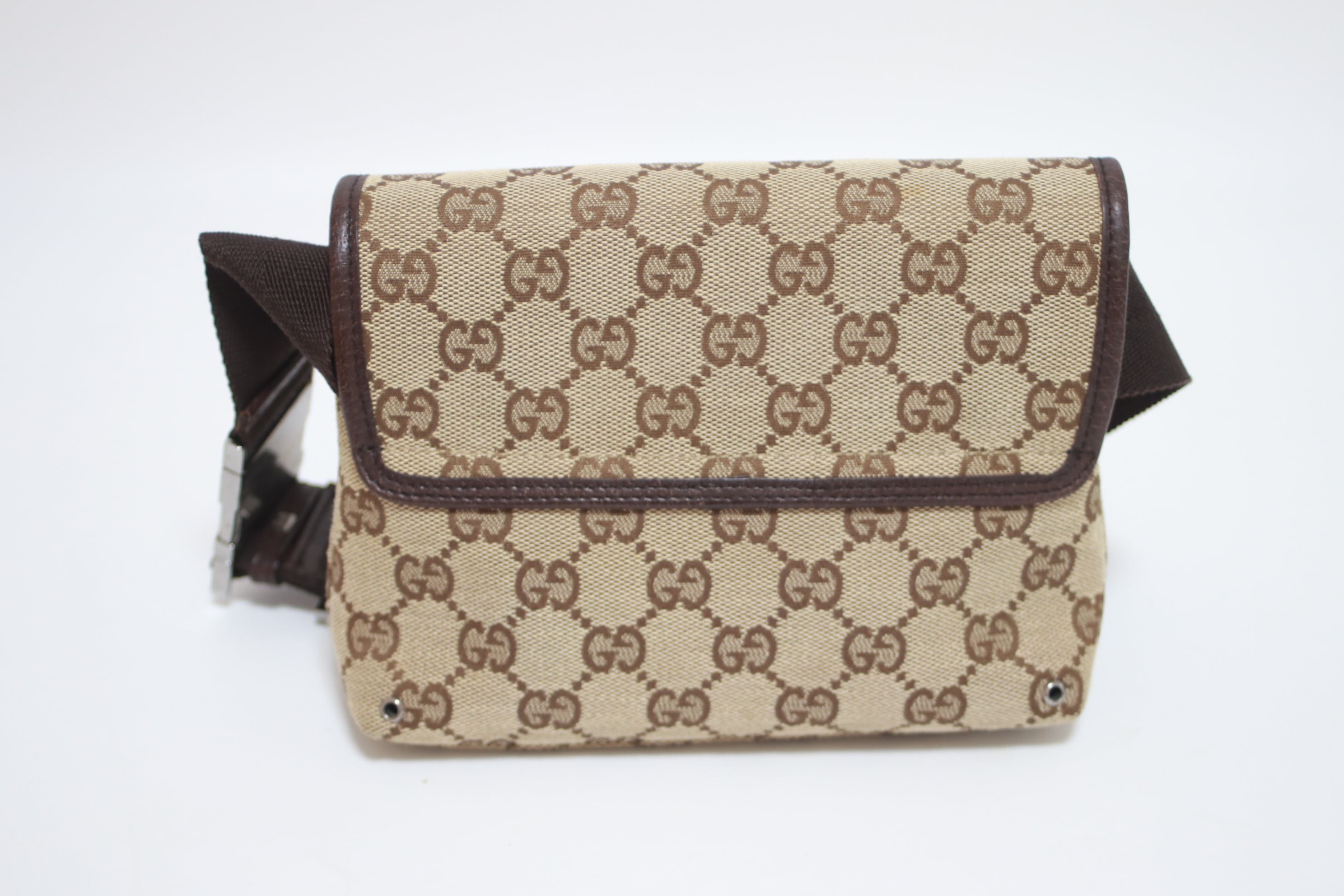 Gucci Waist Pouch Bag Brown Used