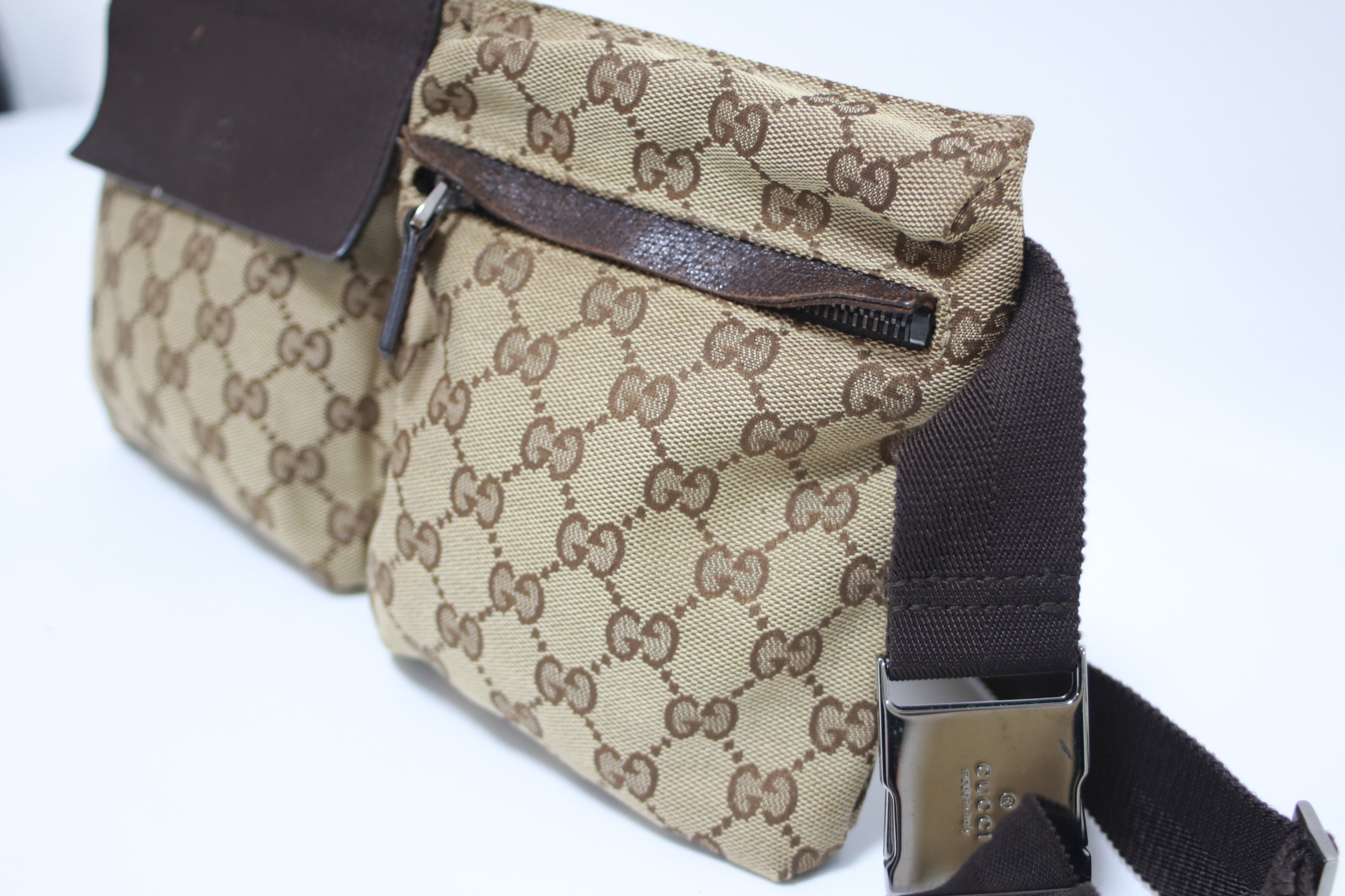 Gucci Waist Bag Brown Used (7126)