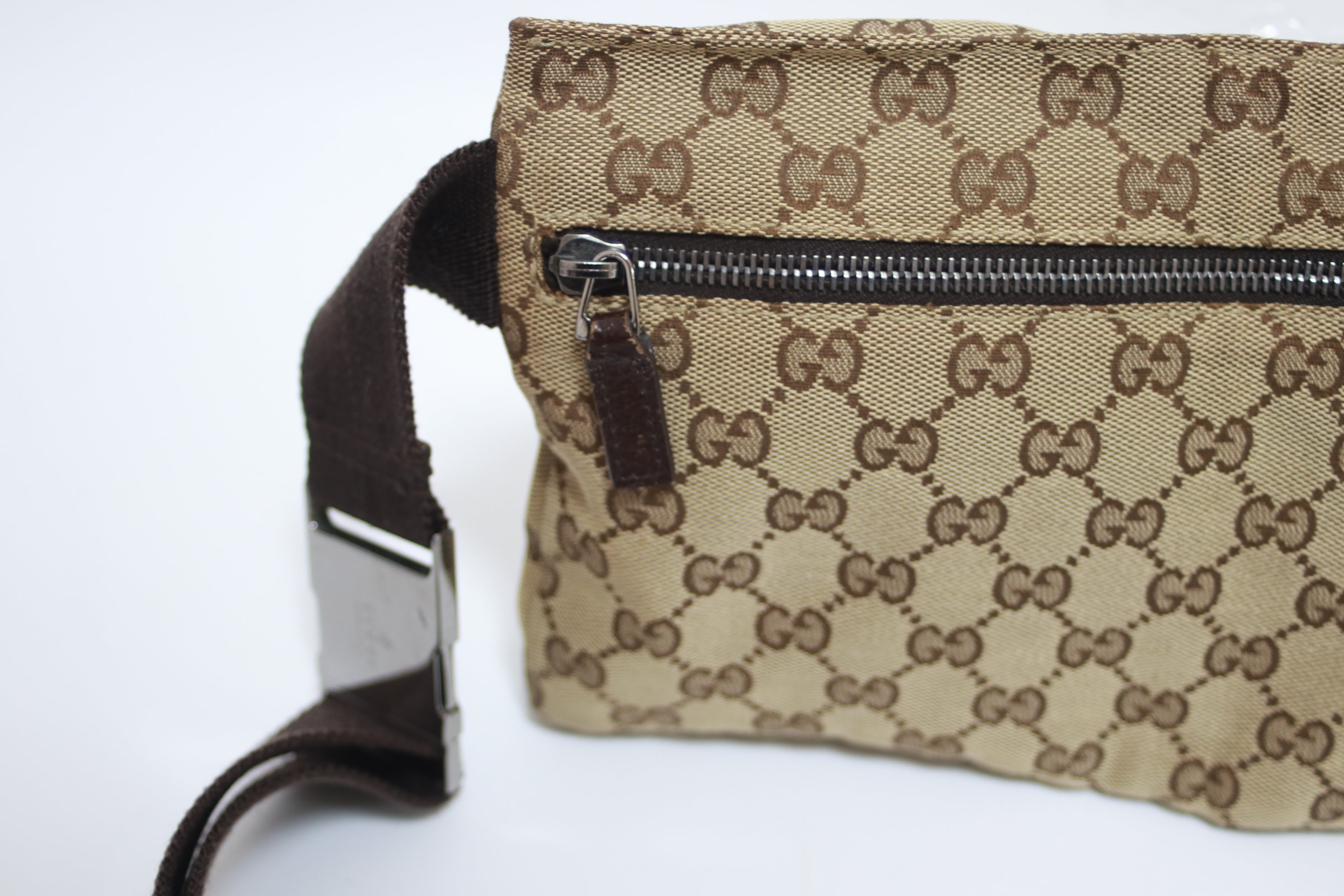 Gucci Waist Bag Brown Used (7126)