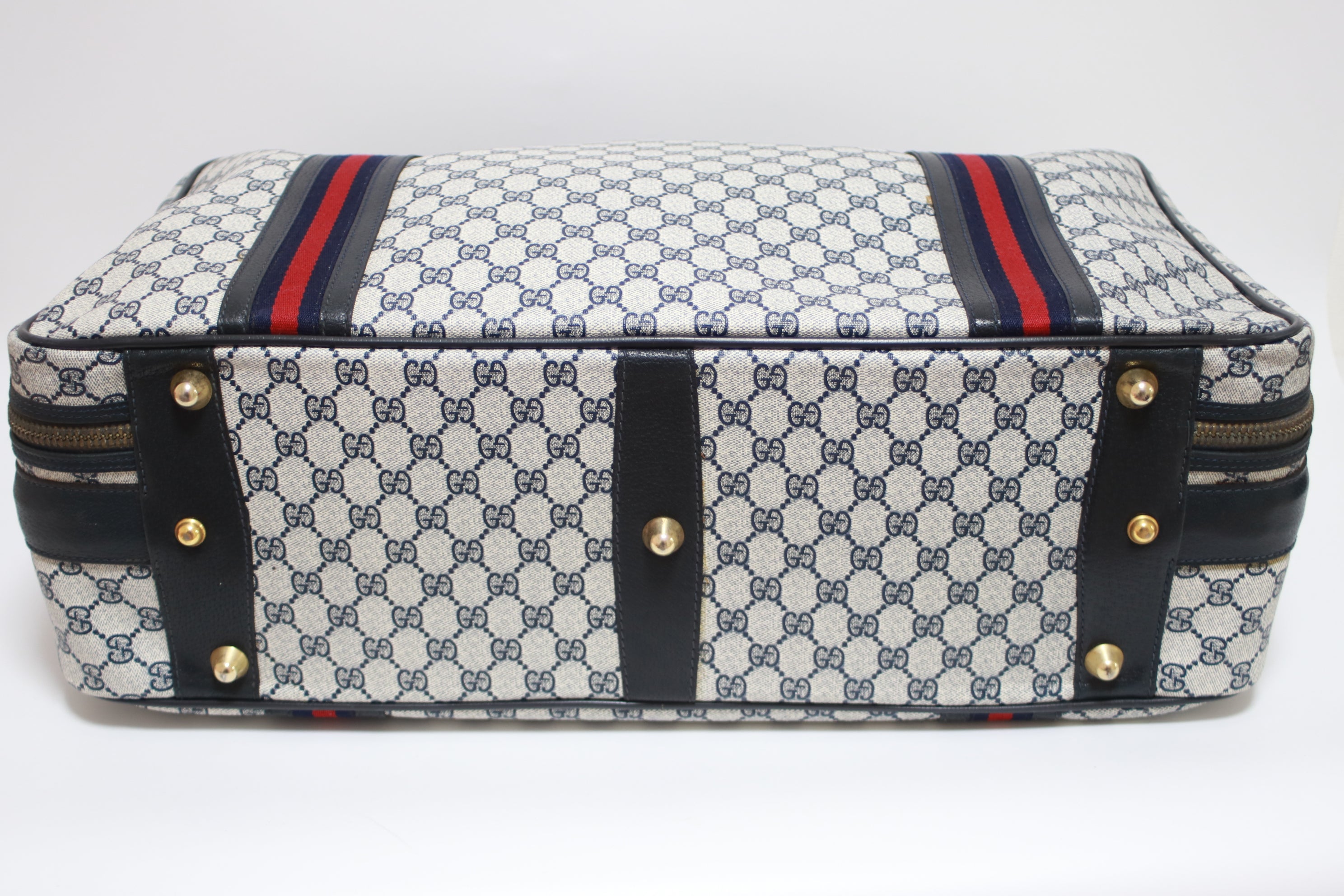 Gucci Travel Suitcase Navy Blue Used