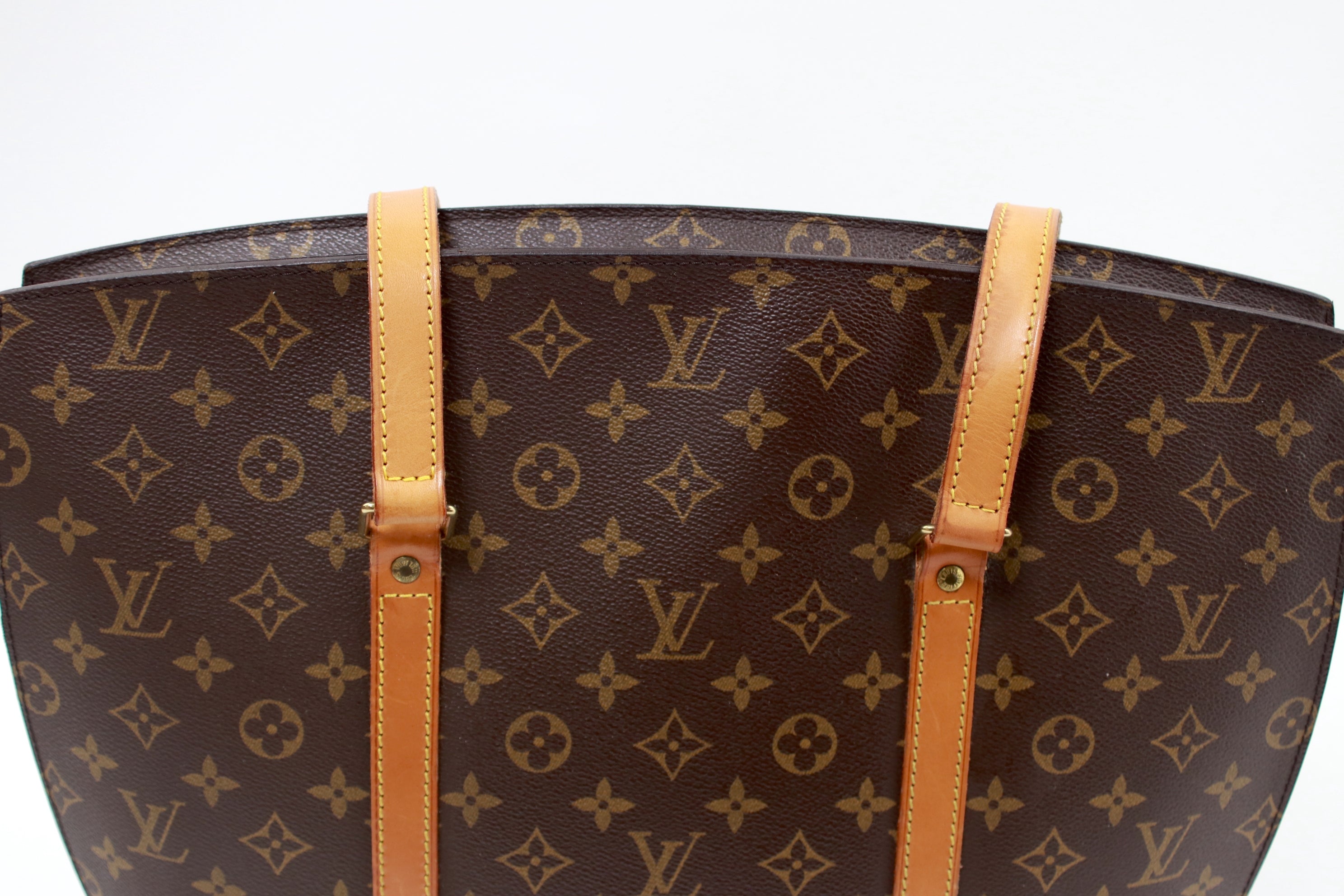 Vintage LOUIS VUITTON Monogram Babylone Leather Tote Bag Double