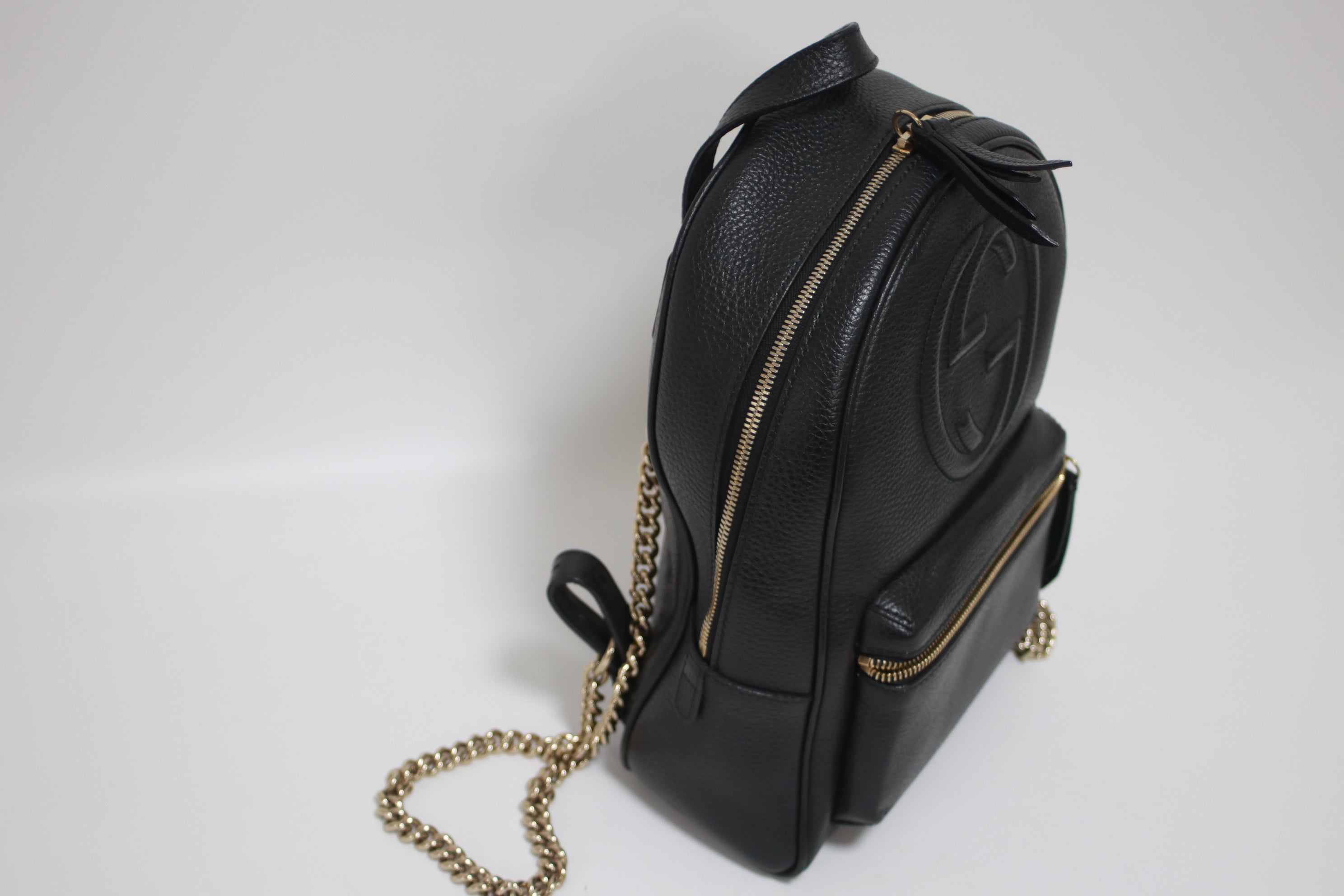 Gucci soho Small Backpack Black Used (7769)