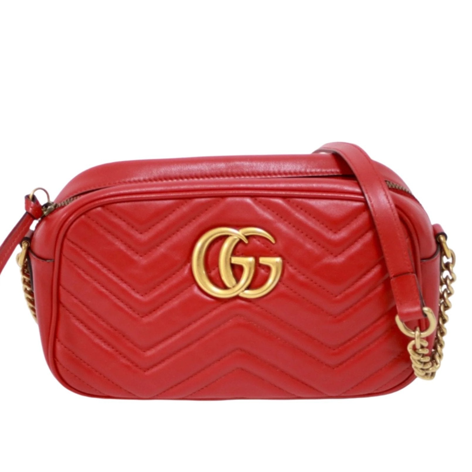 Gucci Marmont Crossbody Bag Red Used