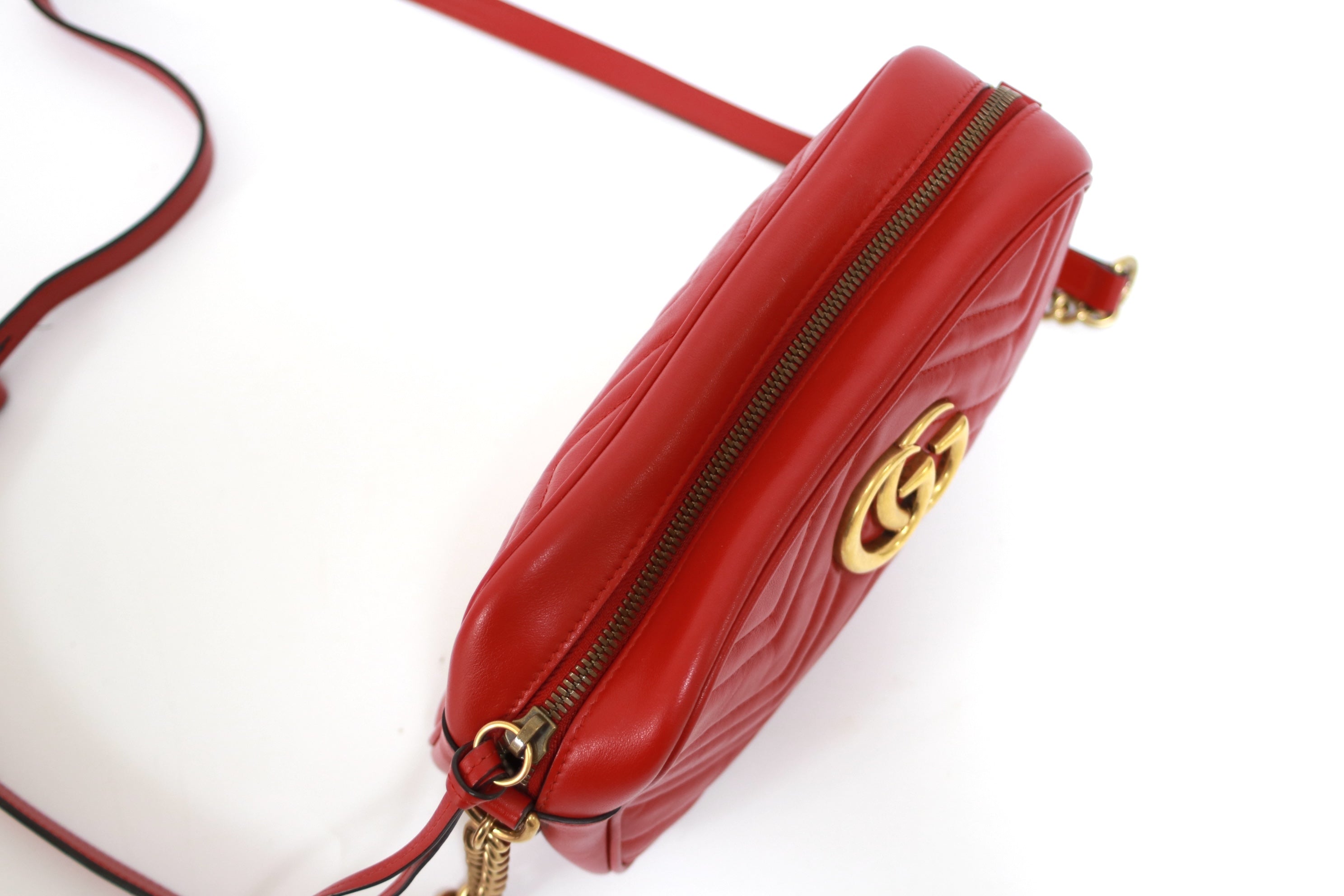 Gucci Marmont Crossbody Bag Red Used