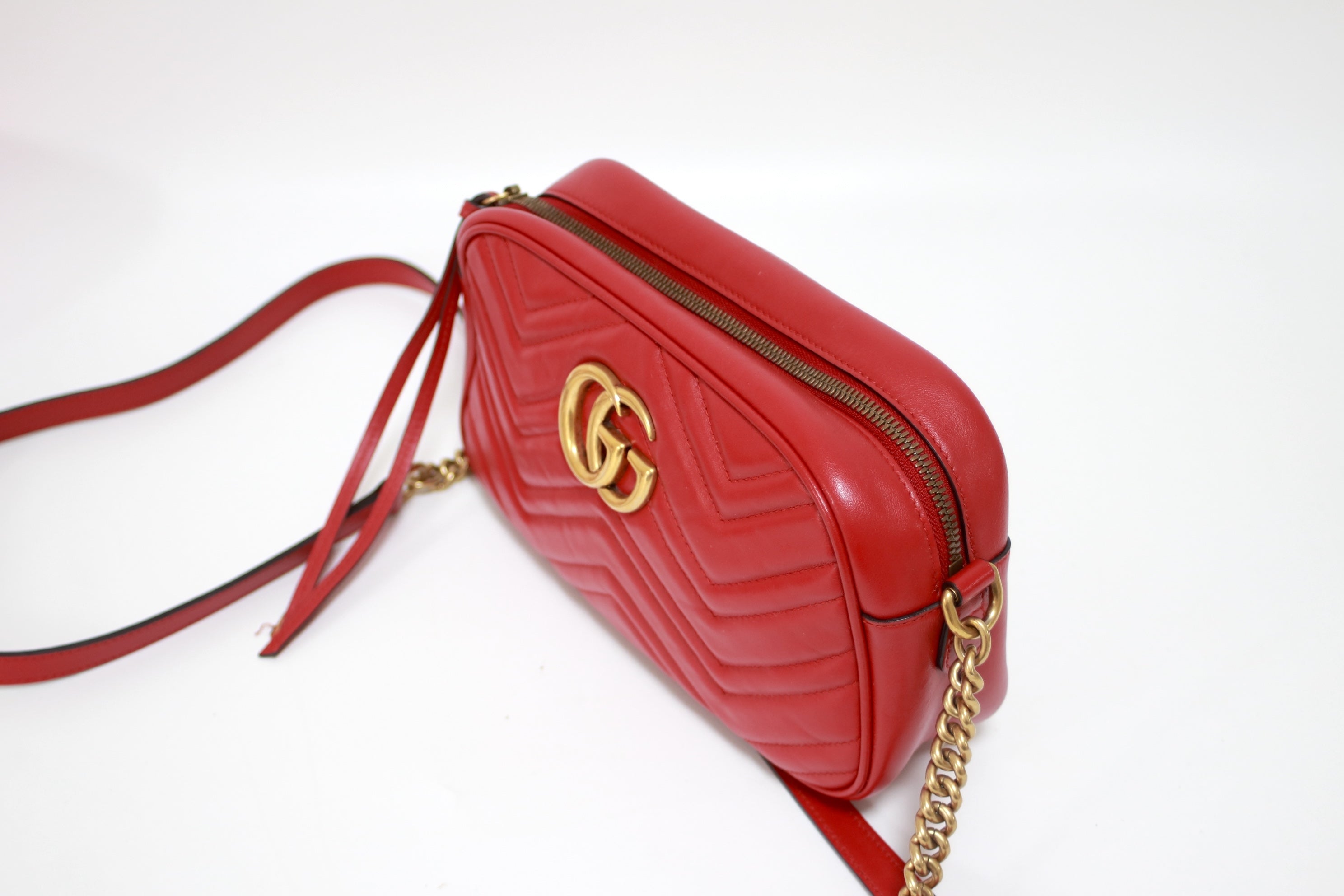 Gucci Marmont Crossbody Bag Red Used