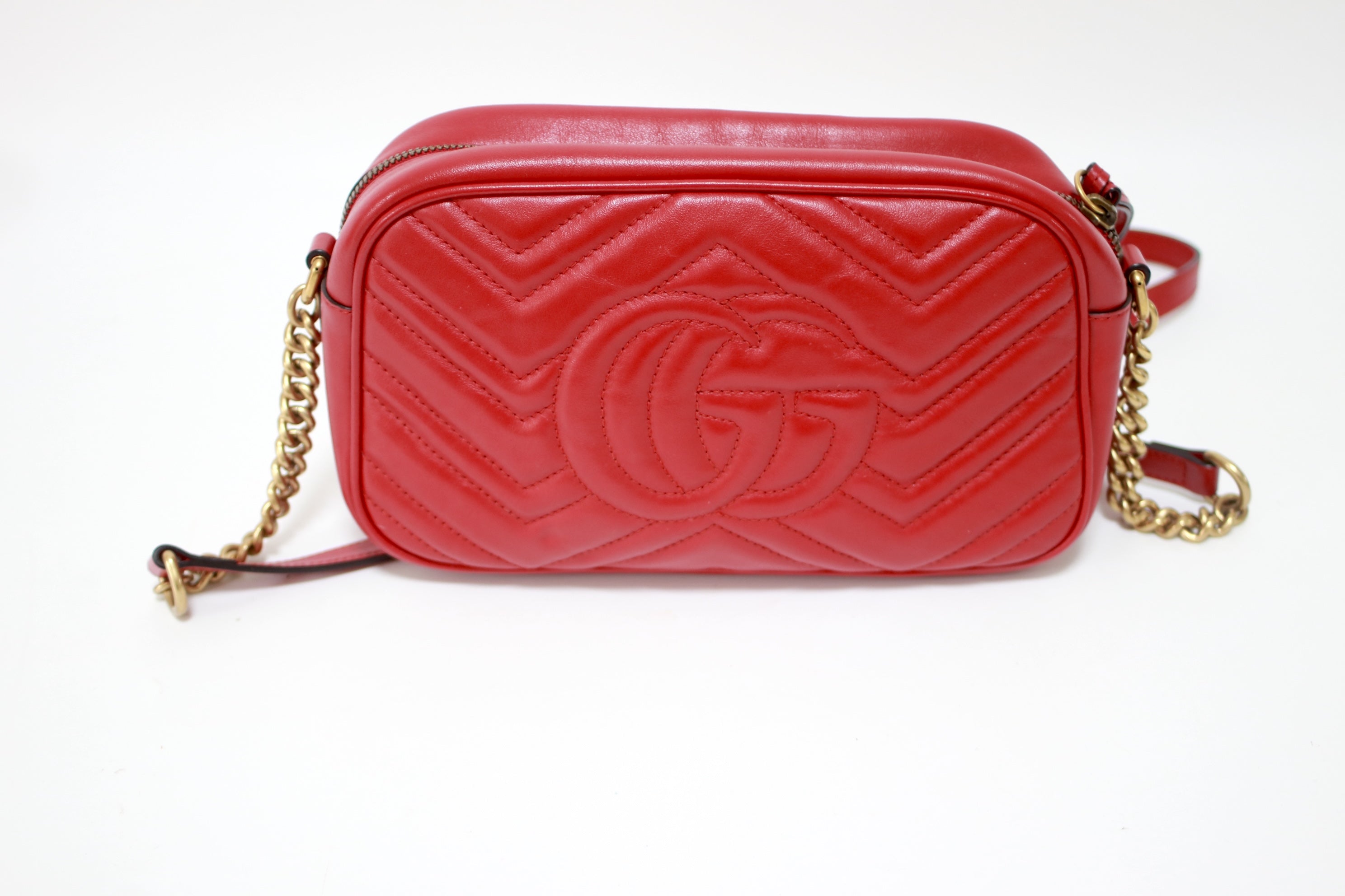 Gucci Marmont Crossbody Bag Red Used