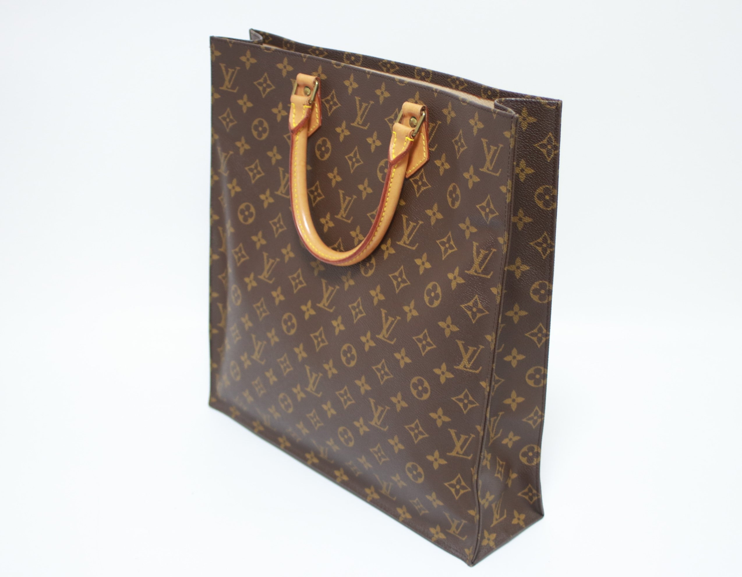 Louis Vuitton Sac Plat Tote Bag Used (7776)