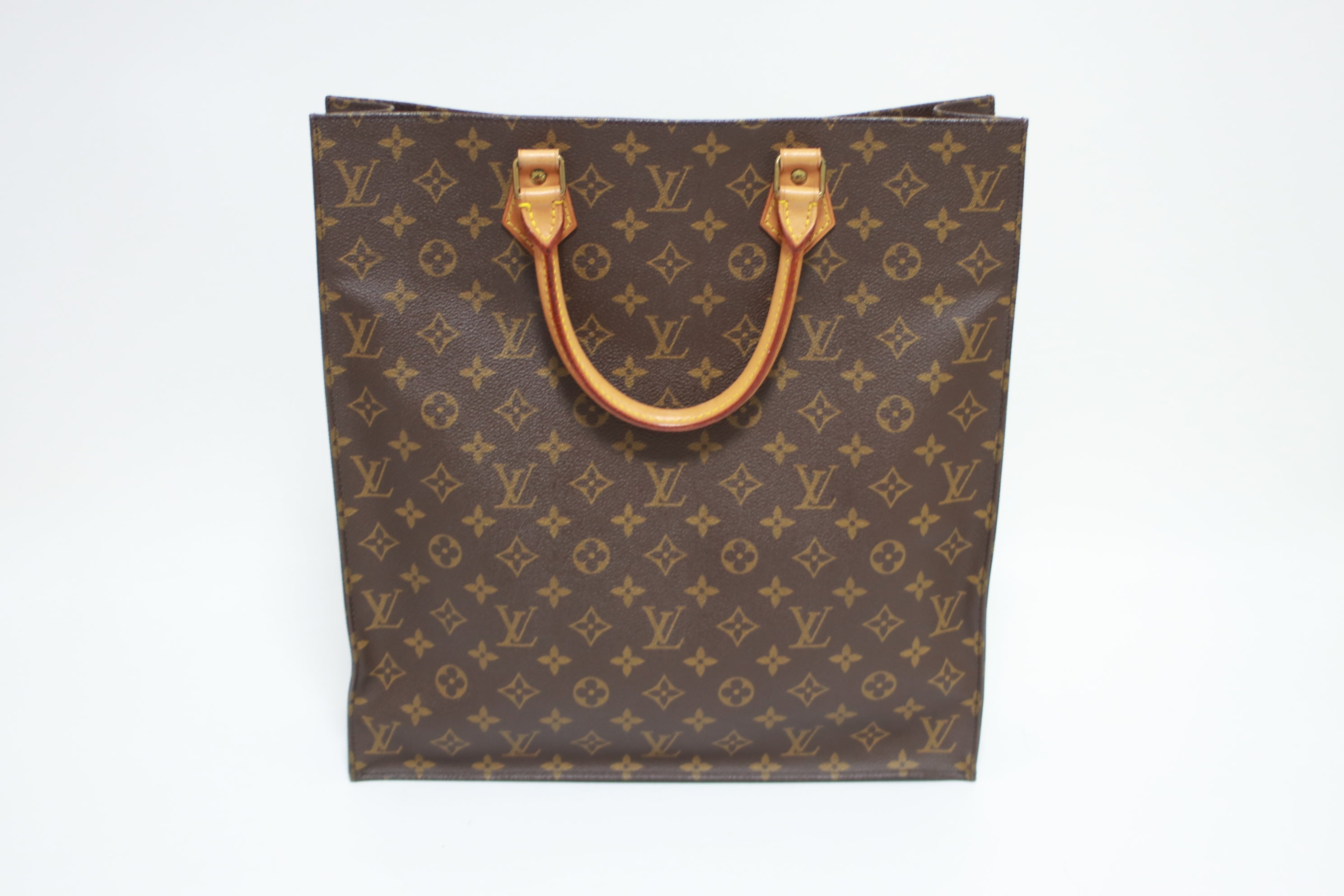 Louis Vuitton Sac Plat Tote Bag Used (7776)