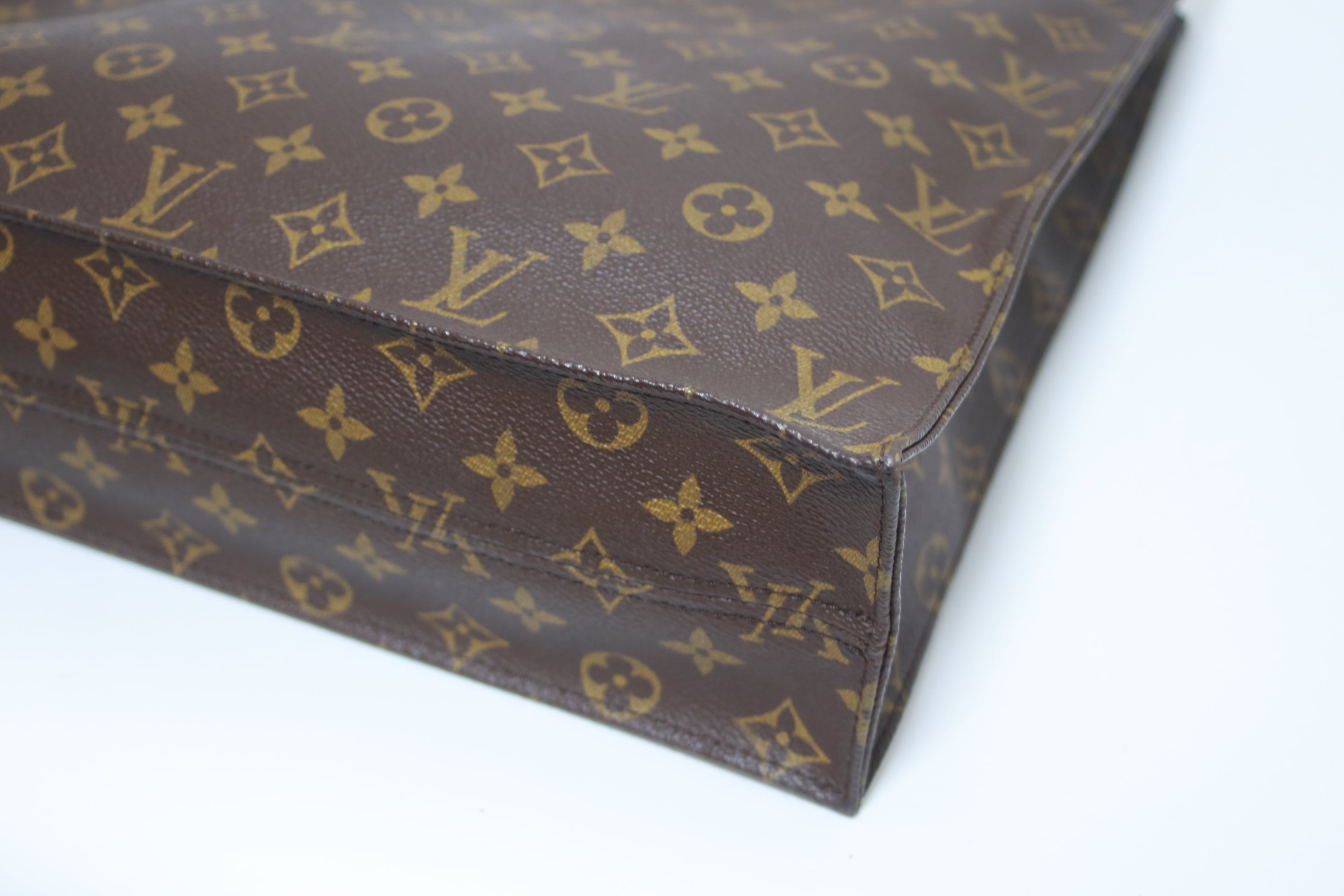 Louis Vuitton Sac Plat Tote Bag Used (7776)