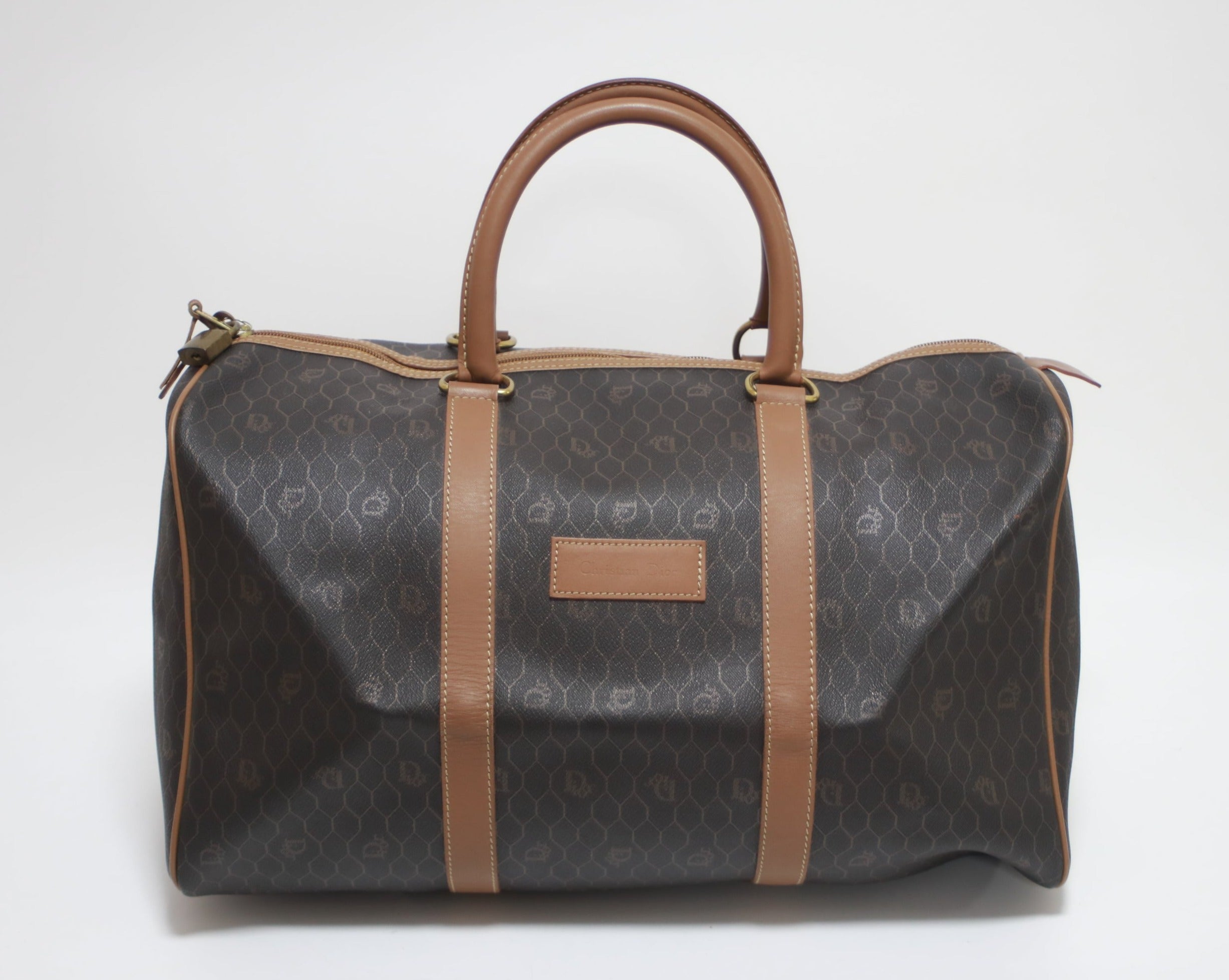 Dior Honeycomb Boston Bag Used (7632)