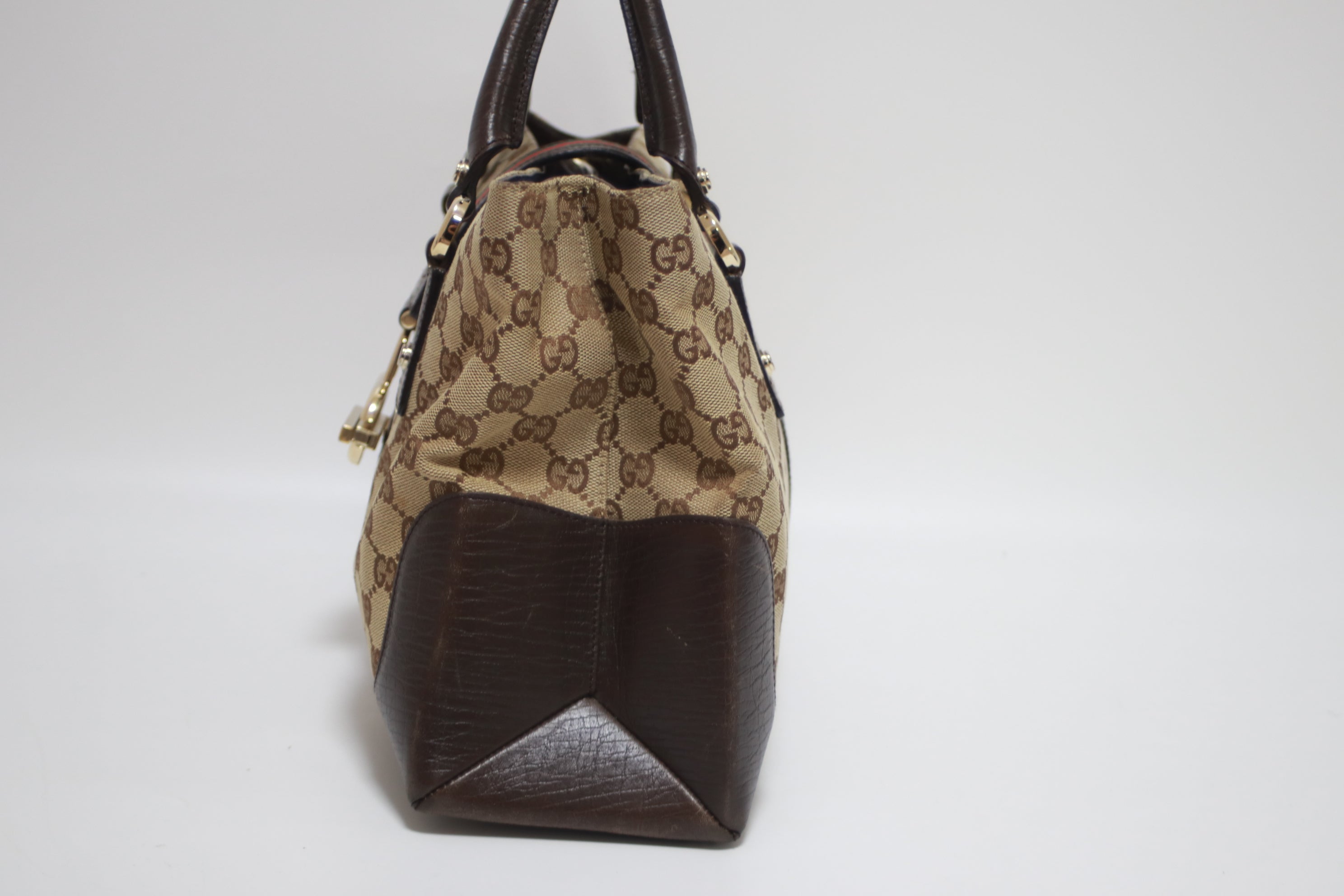 Gucci Web Shoulder Handbag Used (7771)