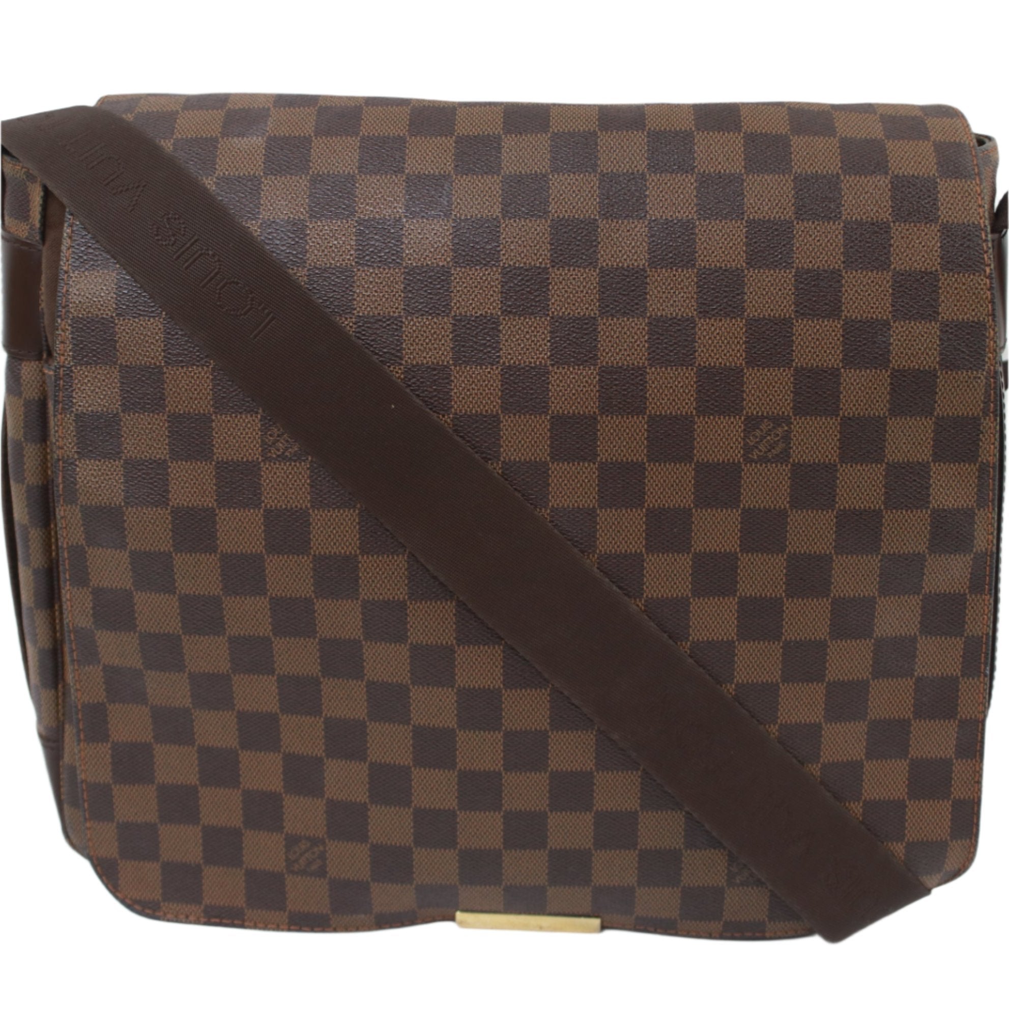 Louis Vuitton Bastille Shoulder Bag in Ebene Damier Canvas and Brown