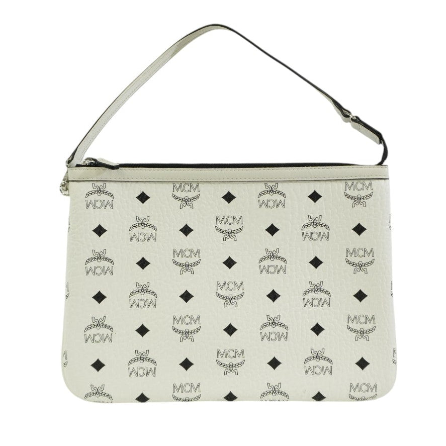 Pre-owned MCM Pouch White