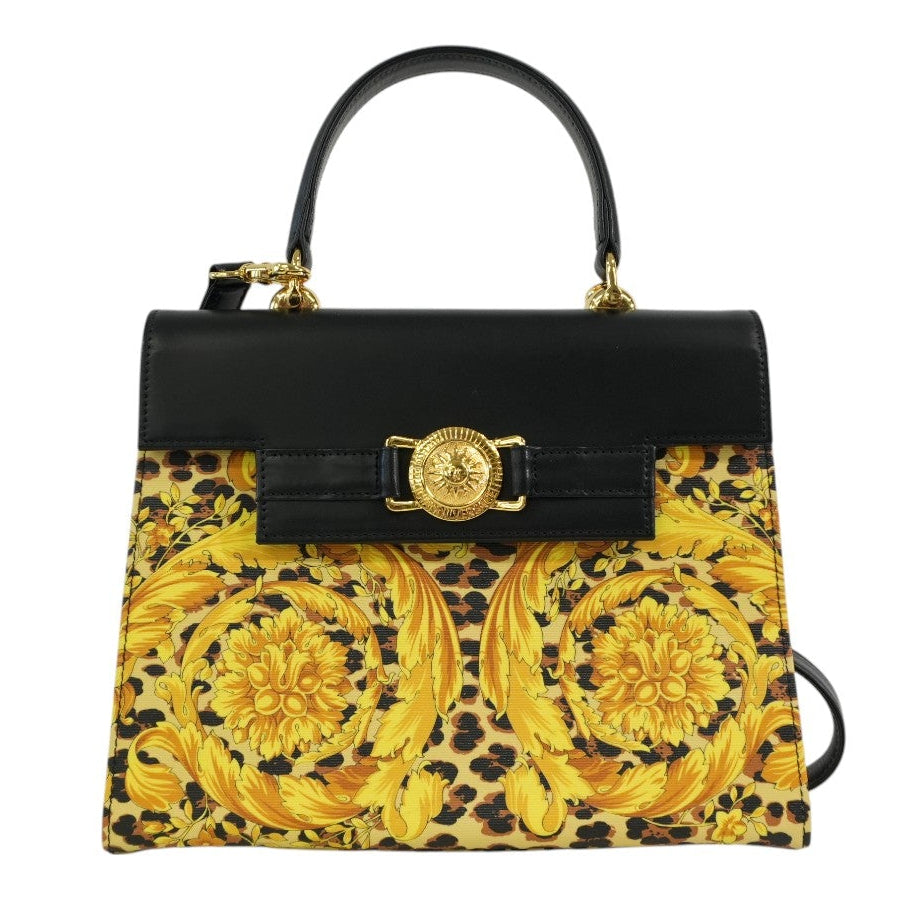 Pre-owned Versace Two Way Shoulder Bag Yellow