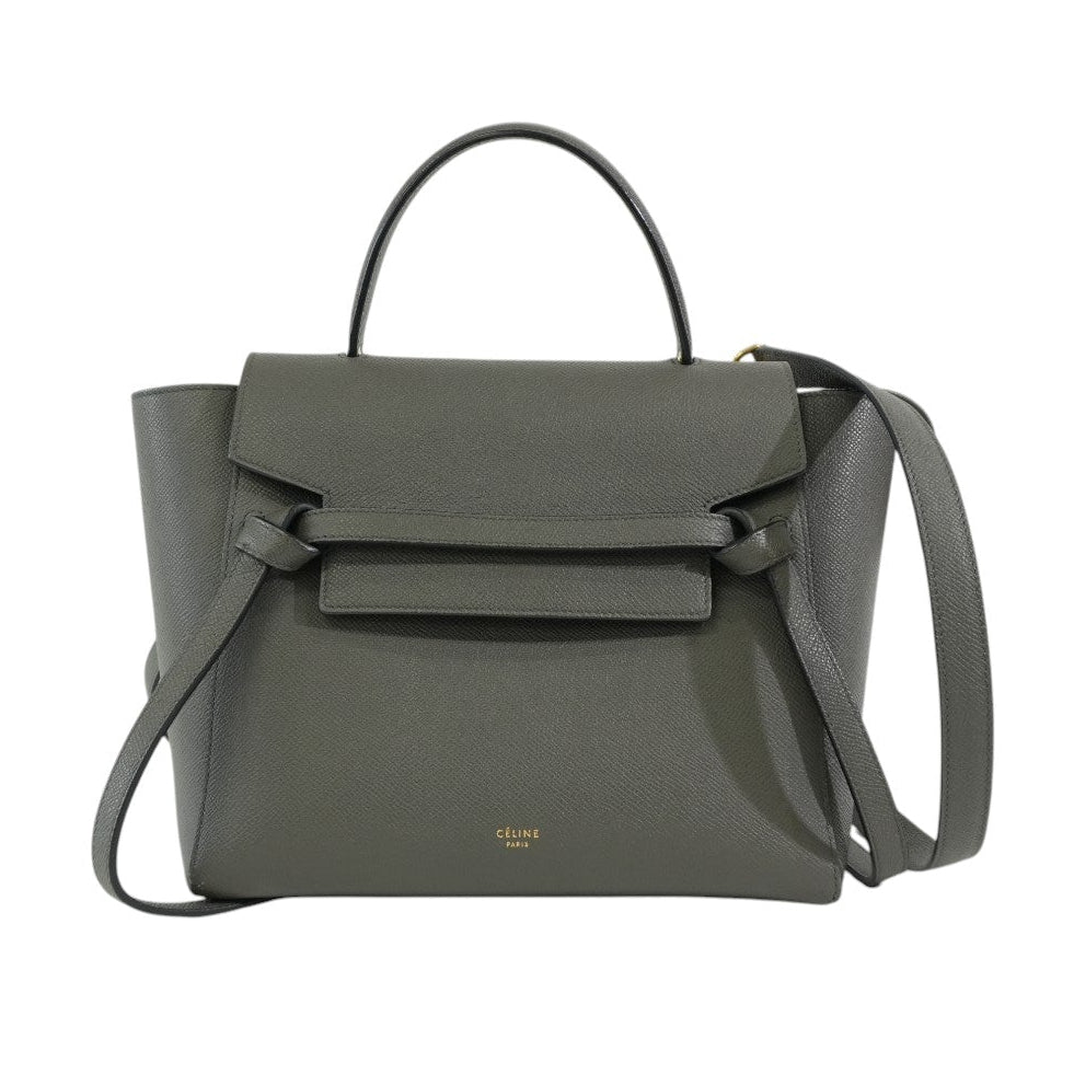 Pre-owned Celine Two Way Mini Belt Shoulder Bag Gray