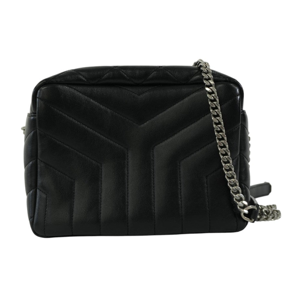 Pre-owned Saint Laurent Loulou Bowling Chain Shoulder Bag Black