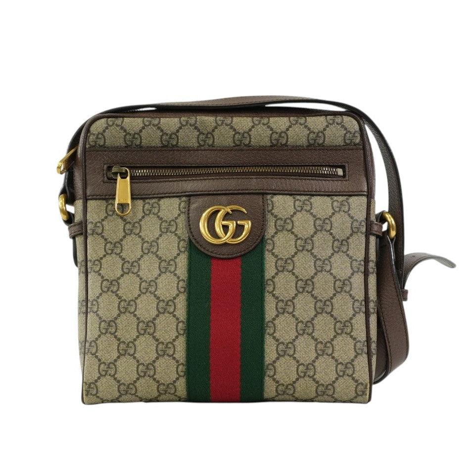 Pre-owned Gucci Ophidia Shoulder Bag Brown